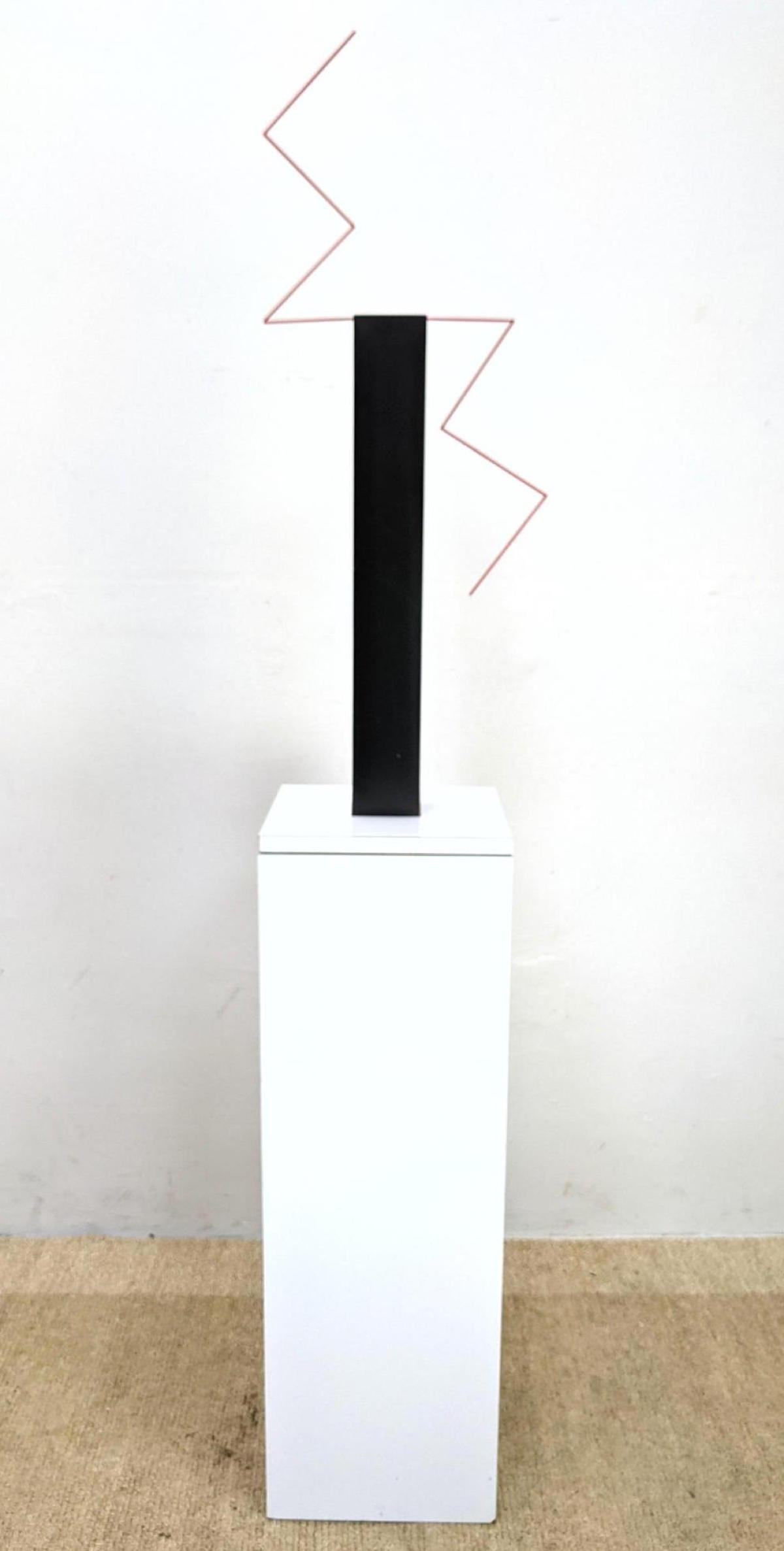 GEORGE D'AMATO Minimalist Enameled Steel Sculpture. ZIG (1 of 7)
