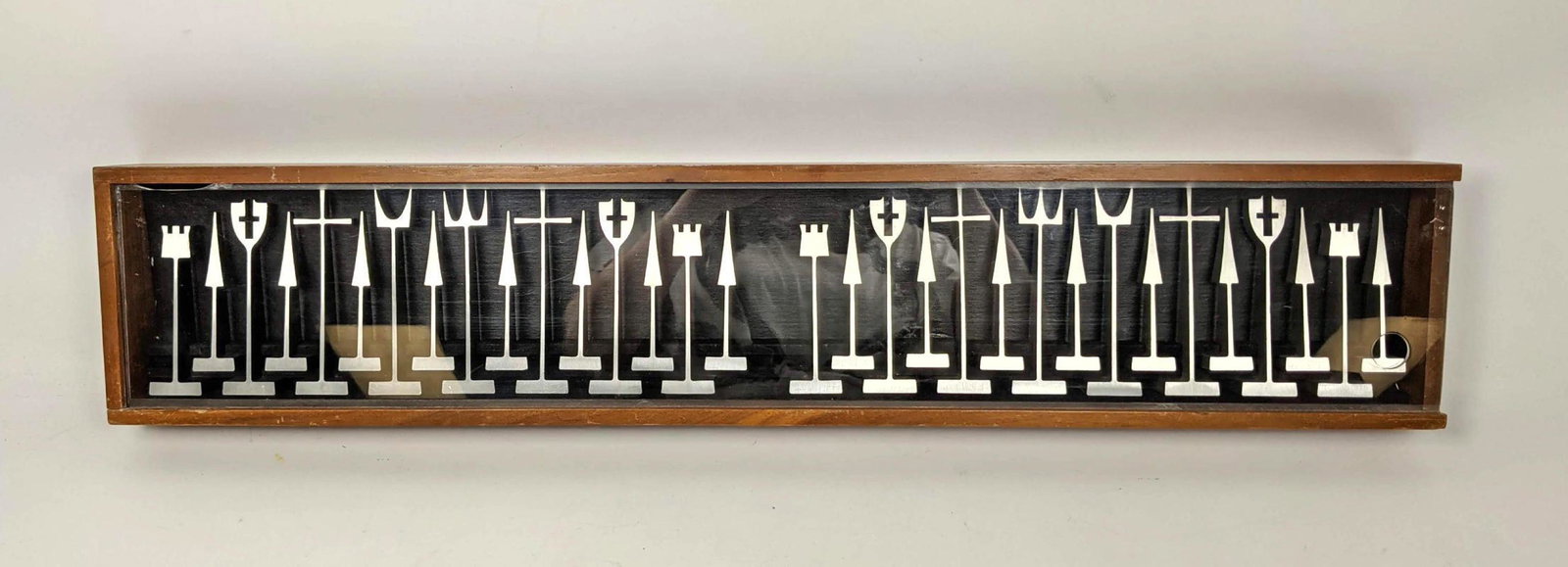 AUSTIN ENTERPRISES Alcoa Chess Pieces. Boxed. Modernist (1 of 13)