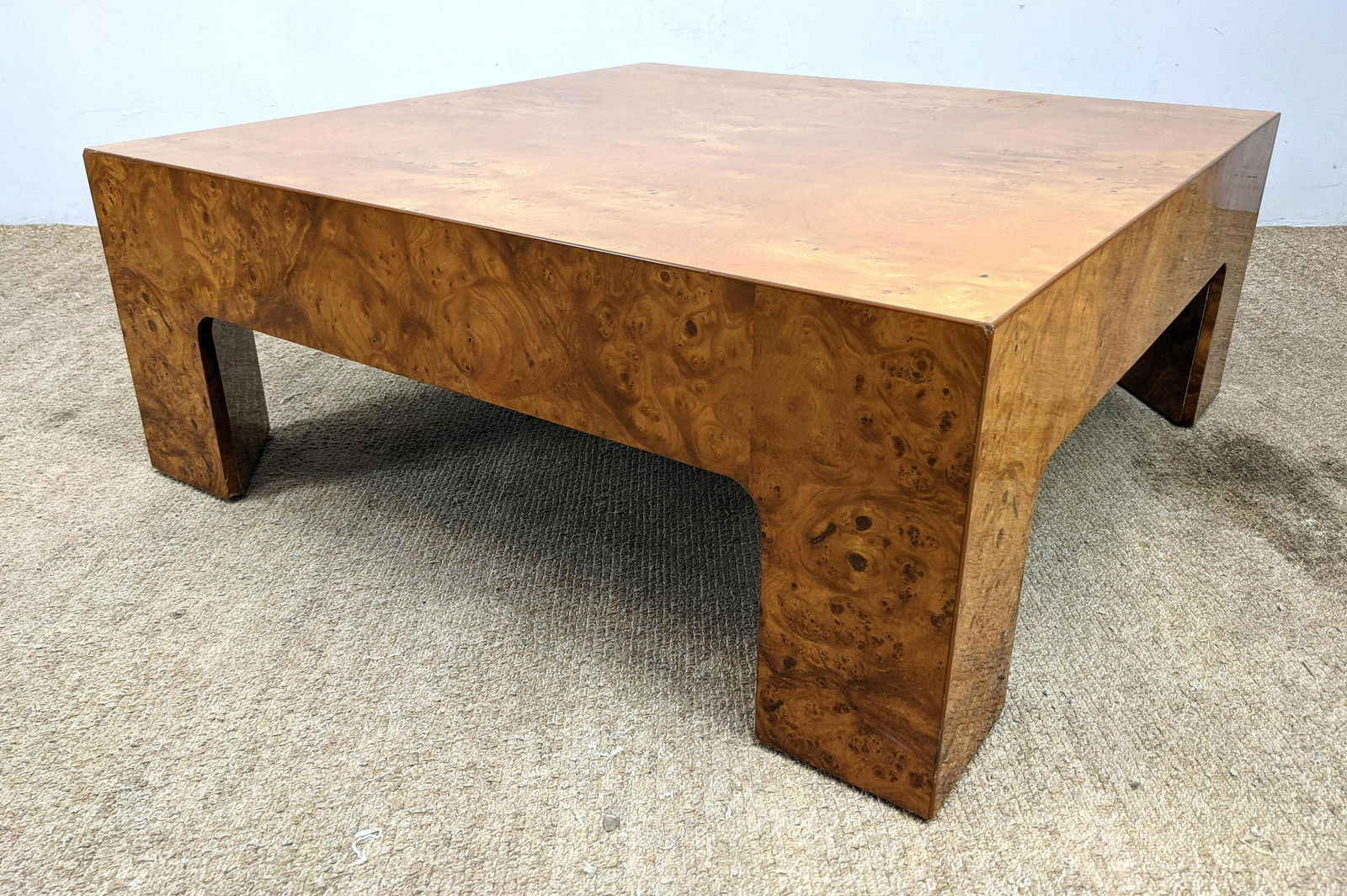 Milo Baughman Attributed Modernist Burl Wood Cocktail T (1 of 14)