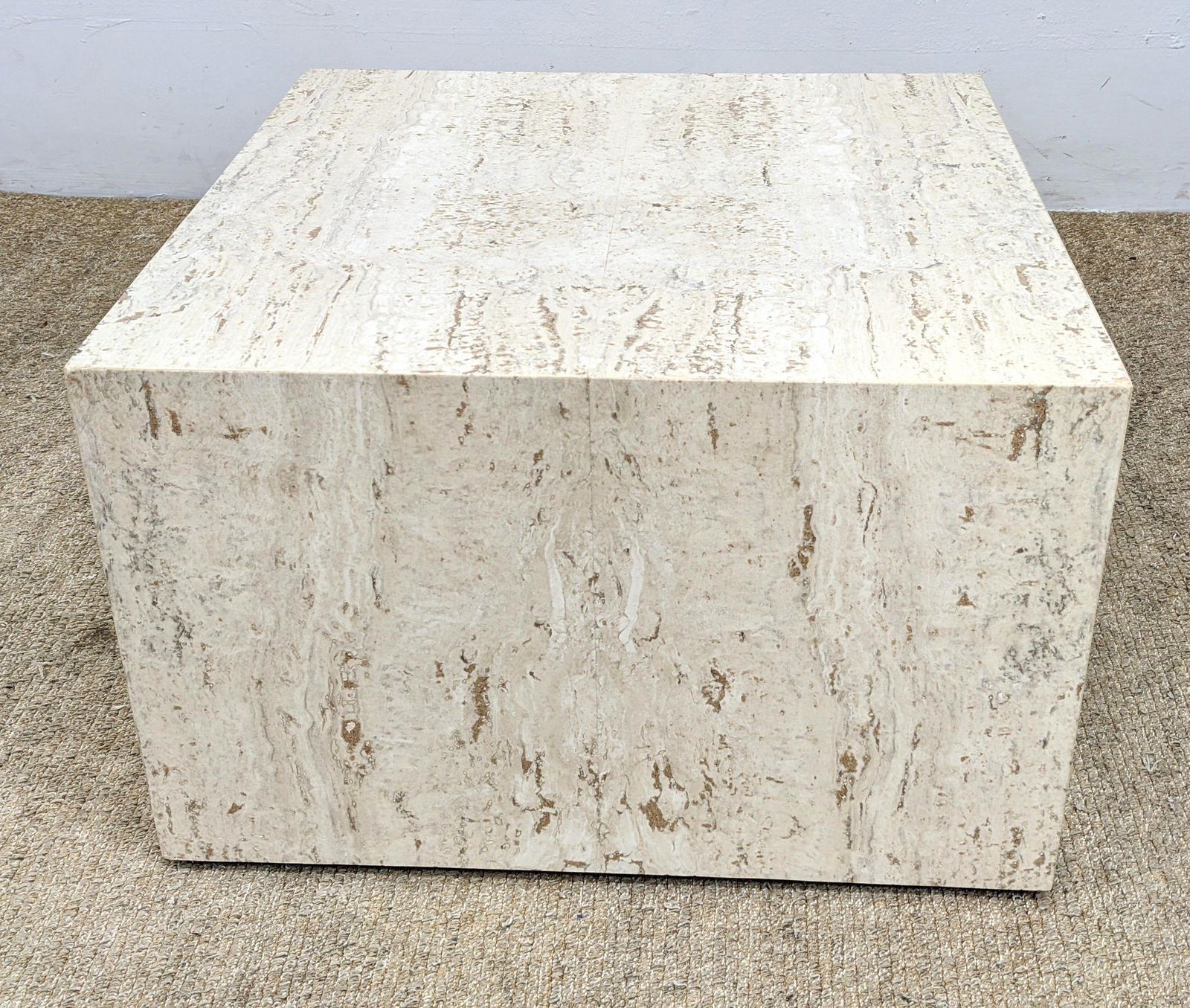Travertine Marble Cube Form Coffee Cocktail Table. Mode (1 of 9)