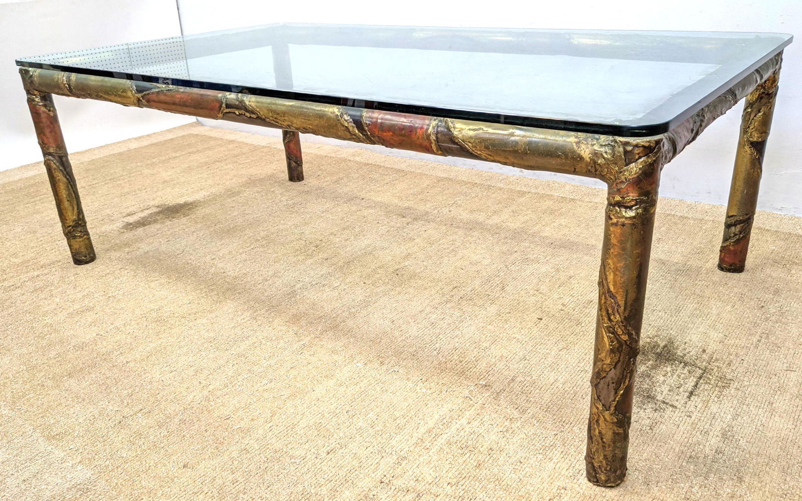 SILAS SEANDEL Signed Mixed Metal Dining Table. Brutalis (1 of 14)