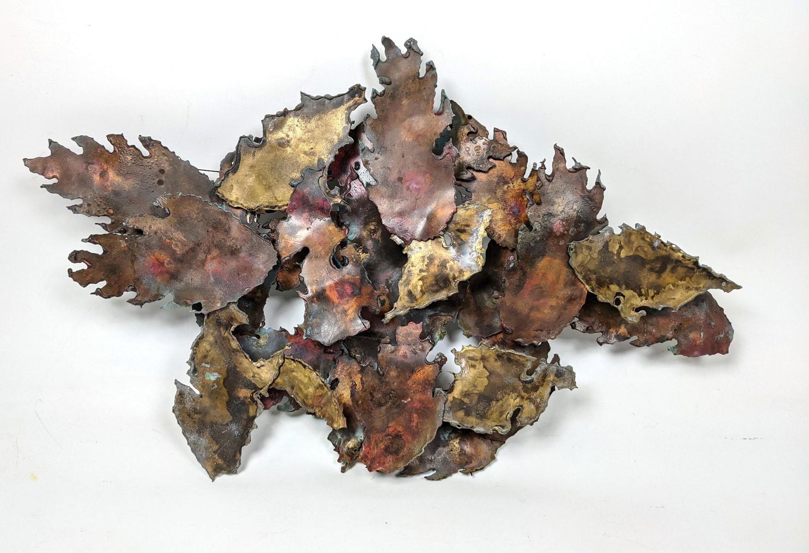 Brutalist Mixed Metal Wall Sculpture. Welded torch edge (1 of 11)