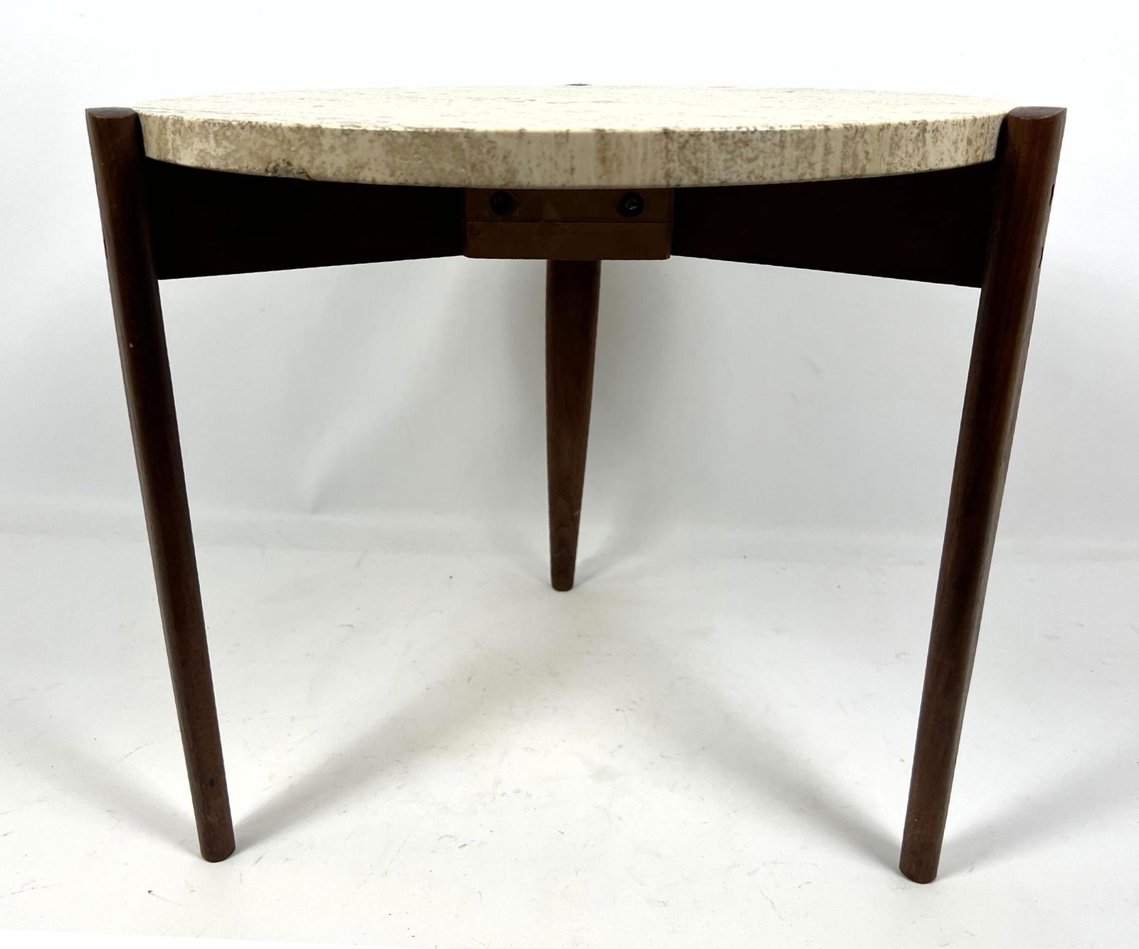 Small Mid Century Modern Tabouret Table. Marble top. S (1 of 11)