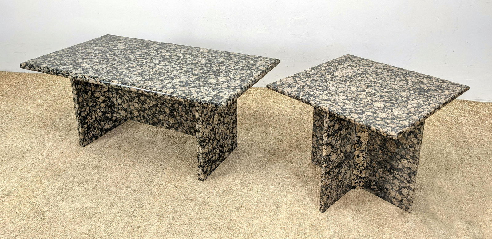 2pcs Colorful Marble Tables.  Coffee and Side Table. (1 of 9)