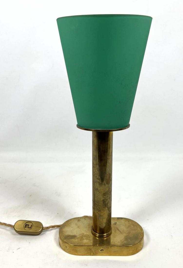 Fontana Arte Style Table Lamp.  Brass and Glass. (1 of 5)