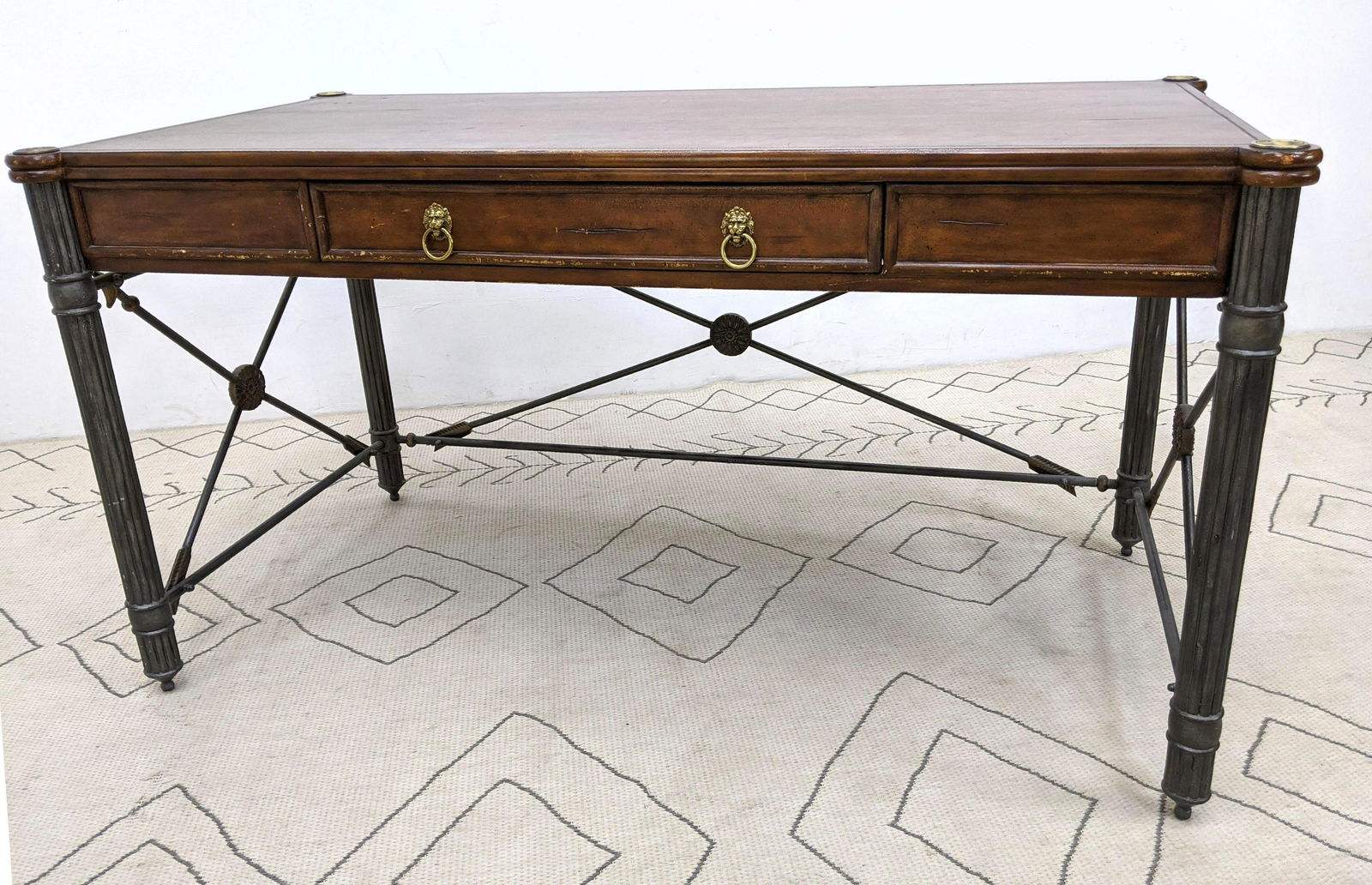 MAITLAND SMITH Attributed Desk Empire style with Metal (1 of 17)