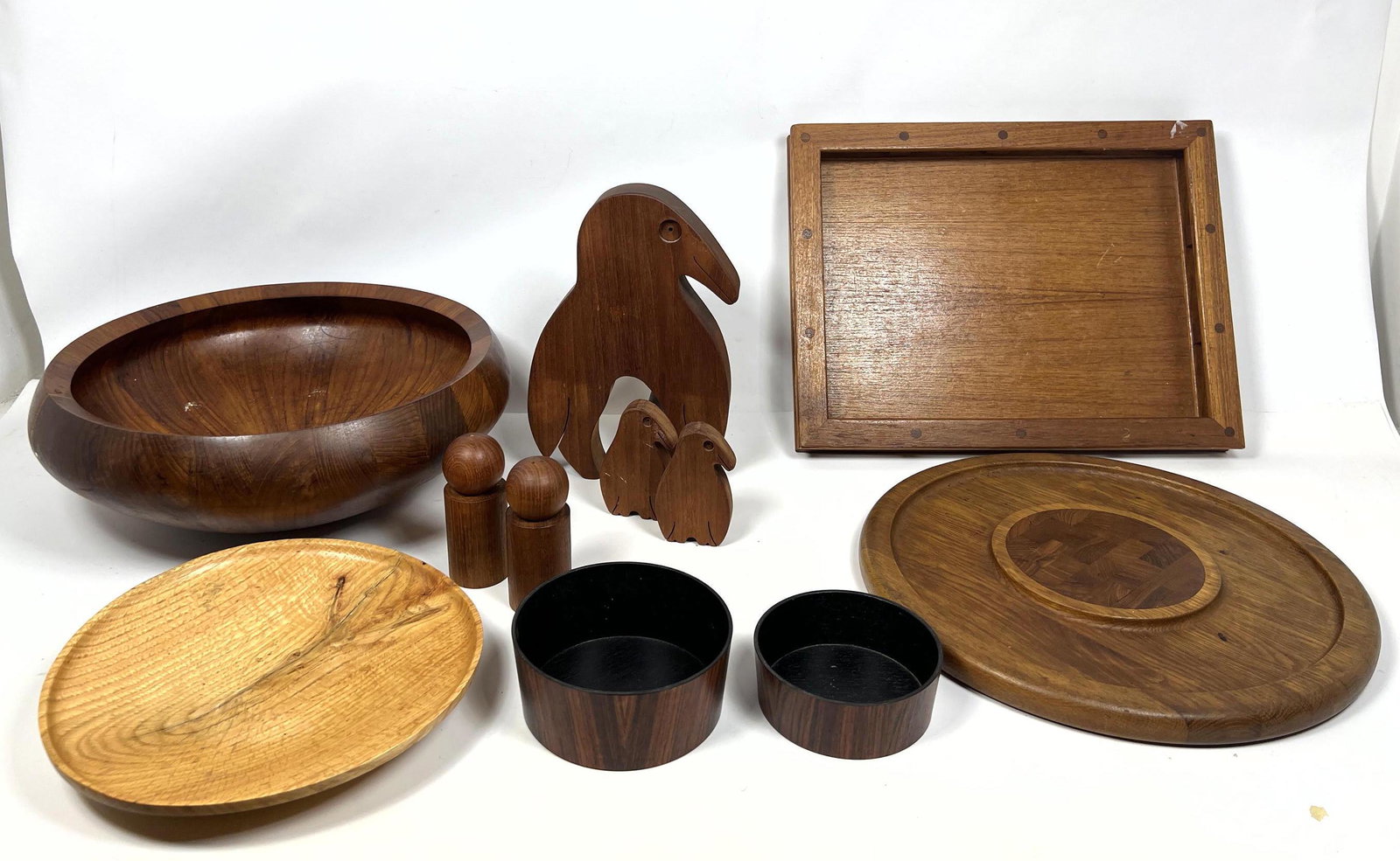 Woodenware Table Items.  Bowl, Trays, Figure. Dansk, Ni (1 of 20)