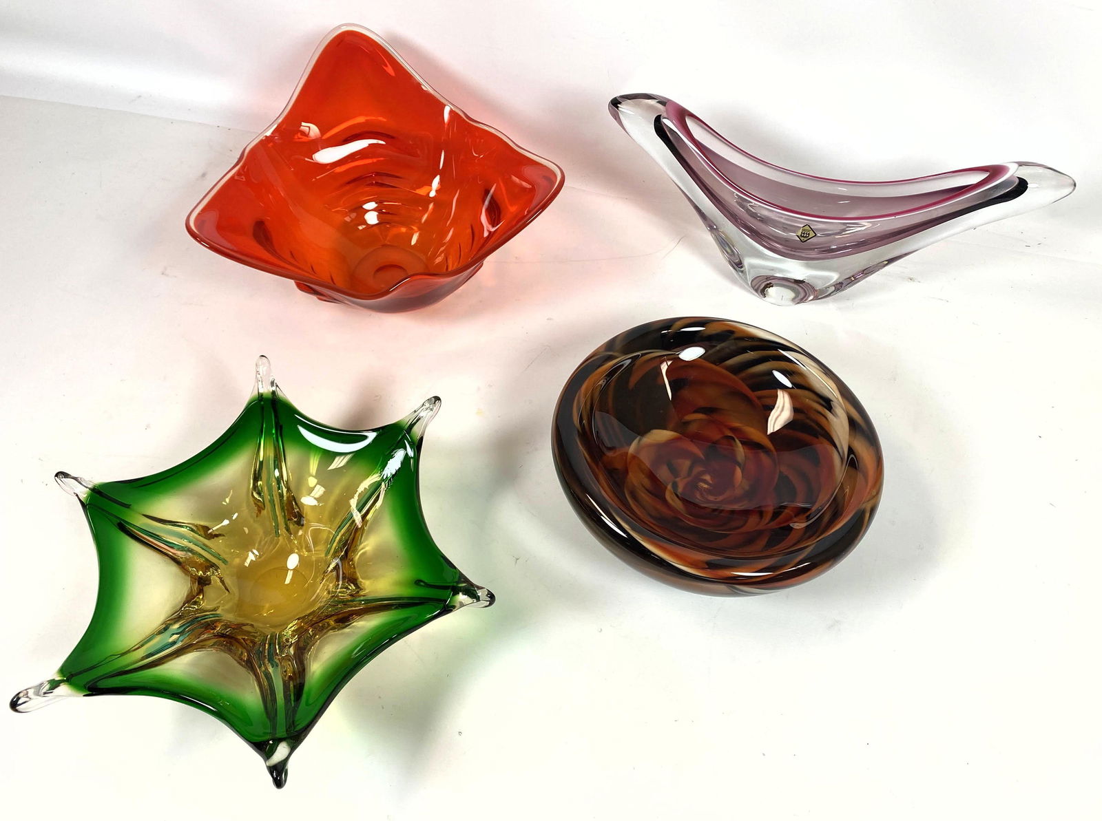 4 Pc Murano Art Glass lot. (1 of 17)
