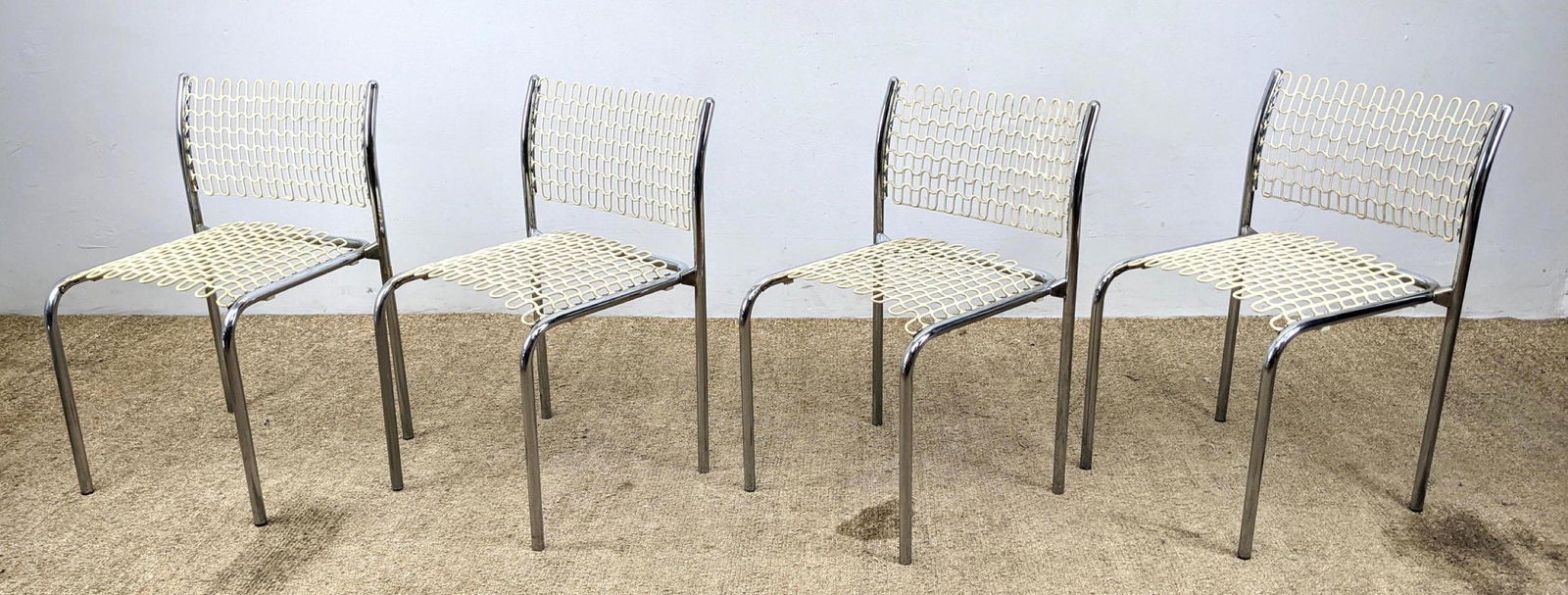 Set 4 DAVID ROWLAND Soft Tech Stacking Chairs. (1 of 11)