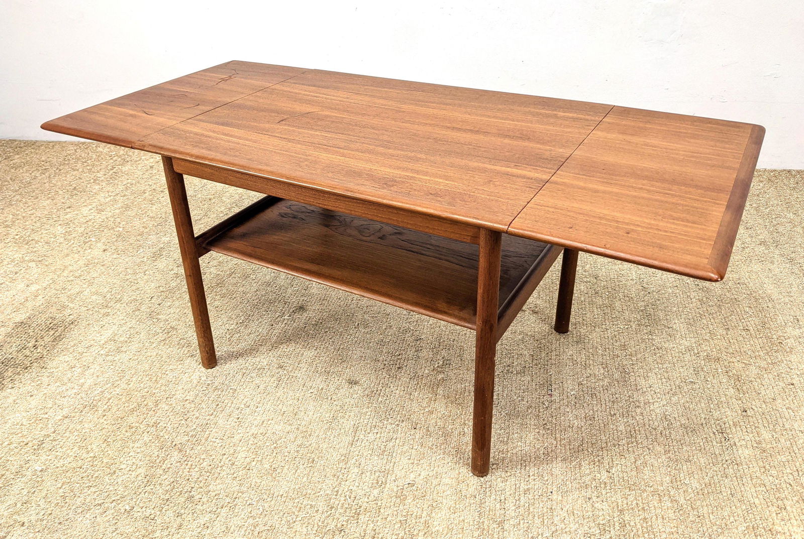 Mid Century Drop Side Teak Side Table. Two 10 inch drop (1 of 12)
