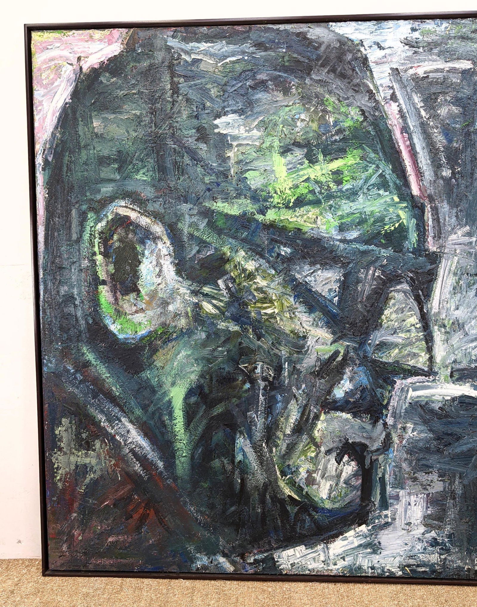 Oversized ROGER MENSINK Oil Painting on Wax Panel. Unti (1 of 13)