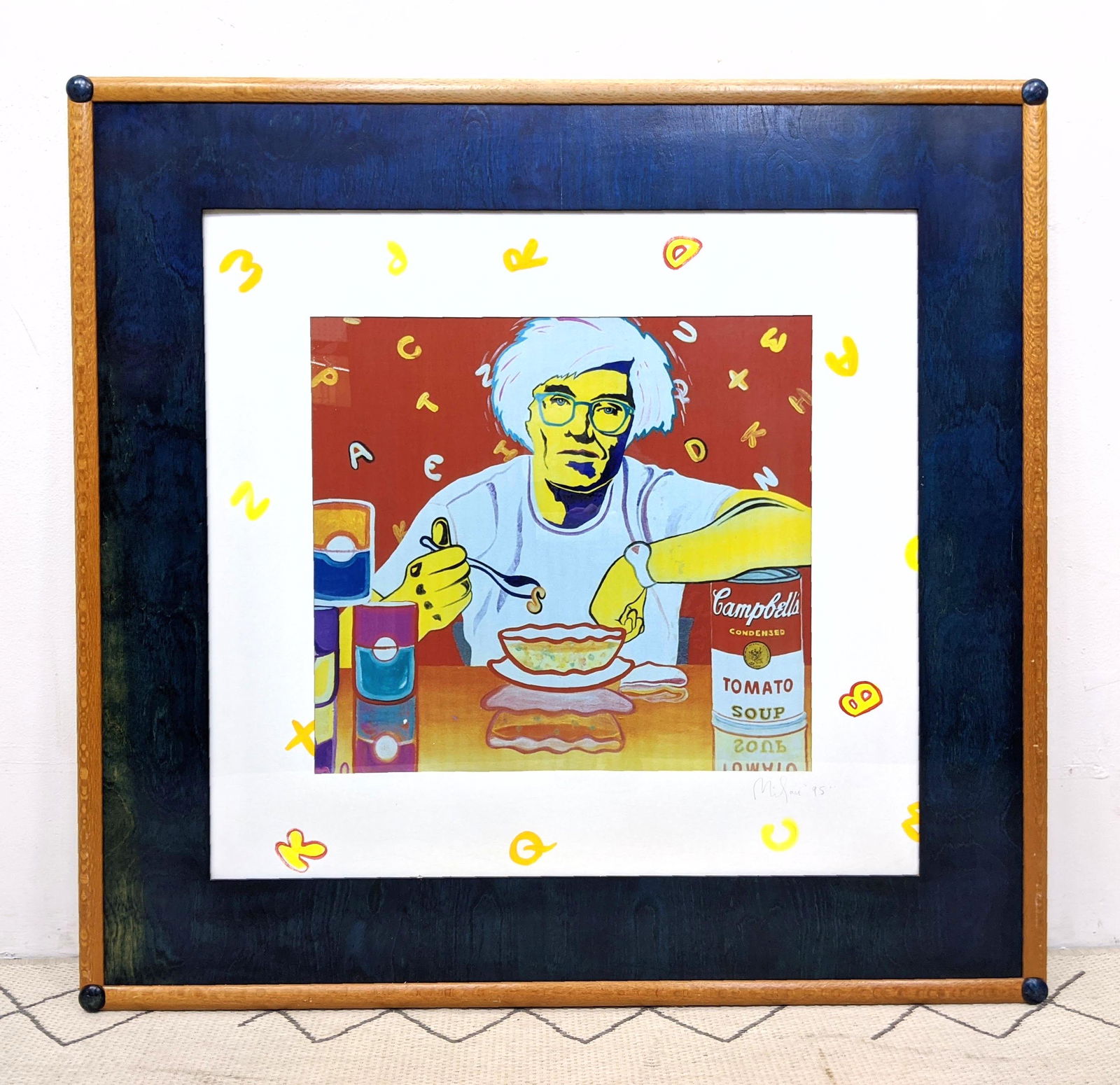 Large MILON Lithograph Print of Andy Warhol. 1995 (1 of 11)