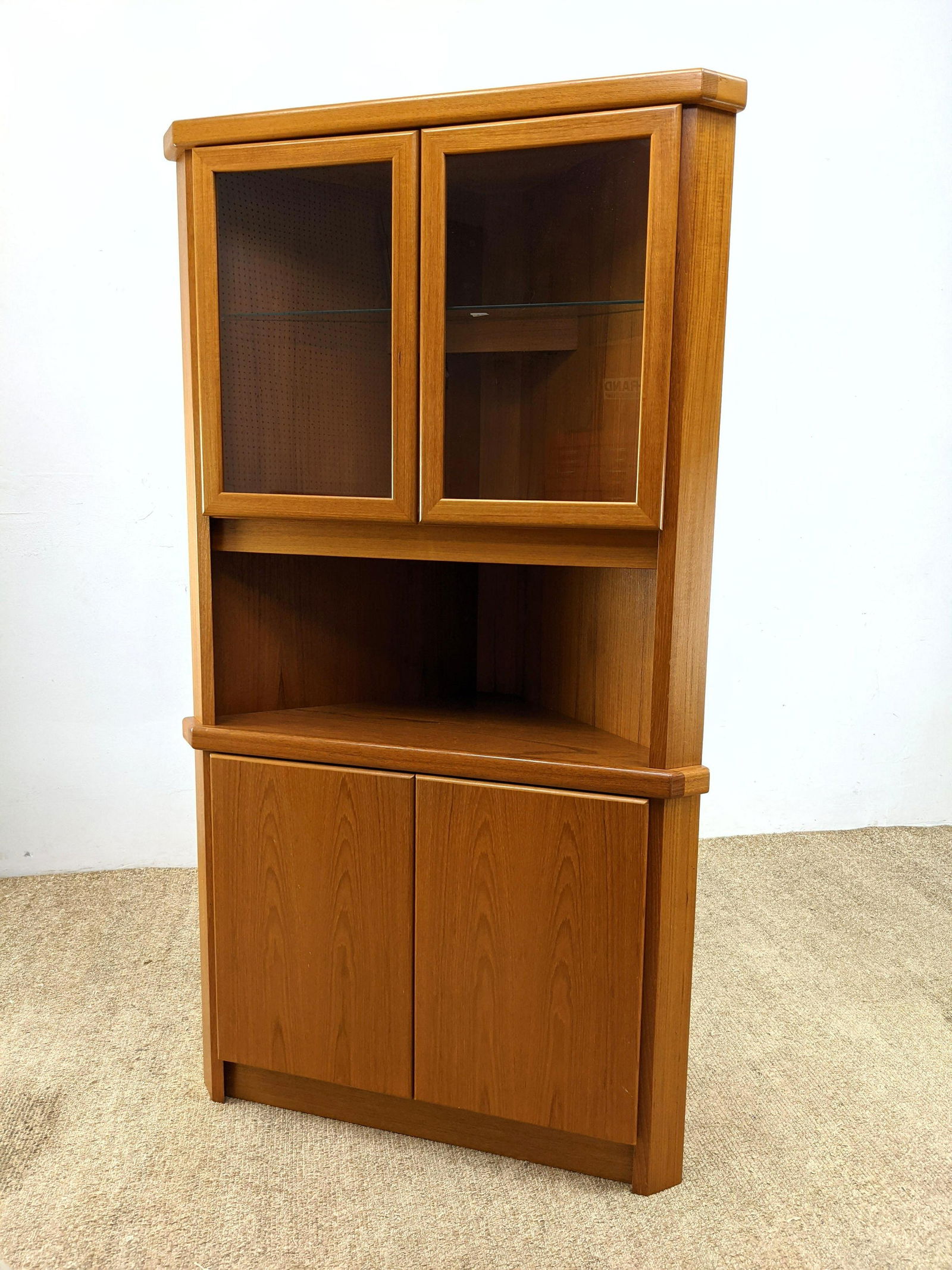 Danish Teak Modernist Corner Cabinet. Two closed cabine (1 of 10)
