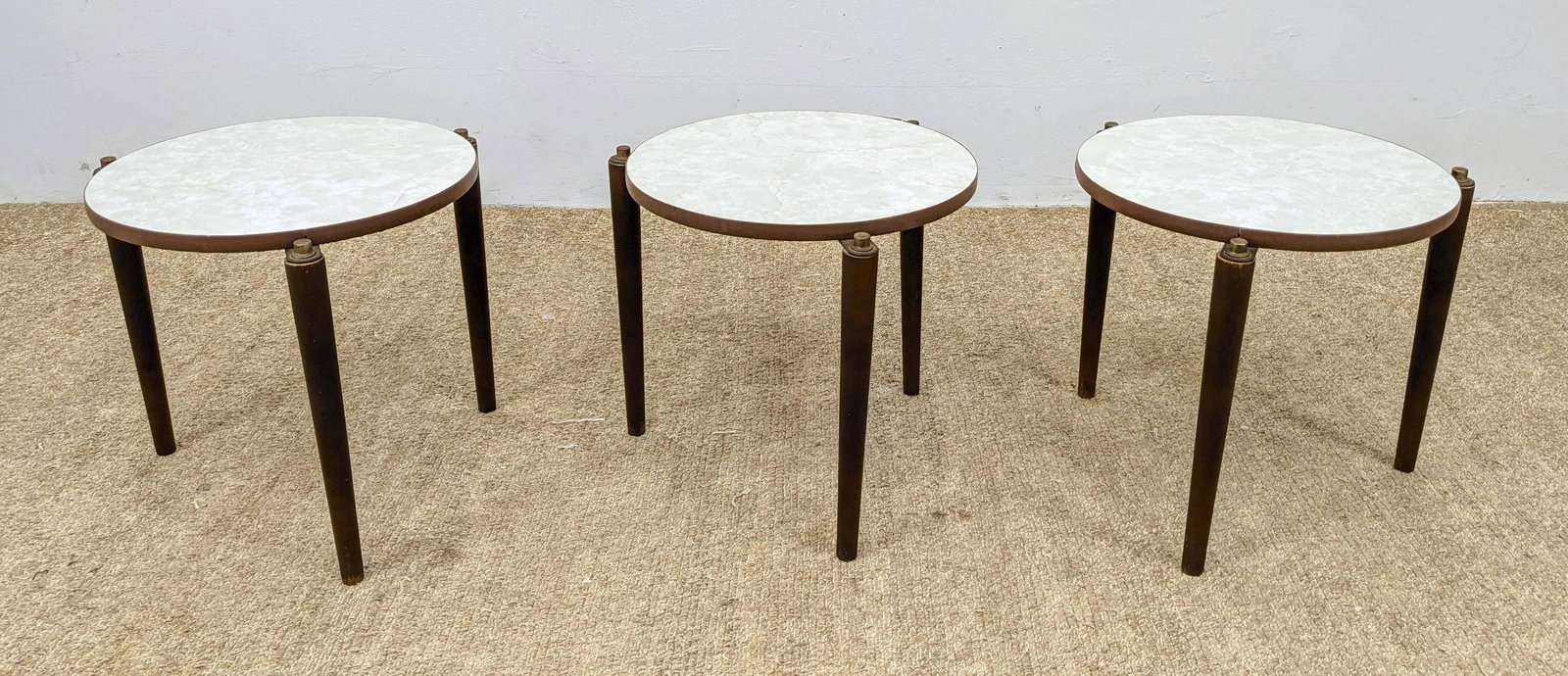 Set 3 Laminate Top Nesting Tables. Faux marble laminate (1 of 10)