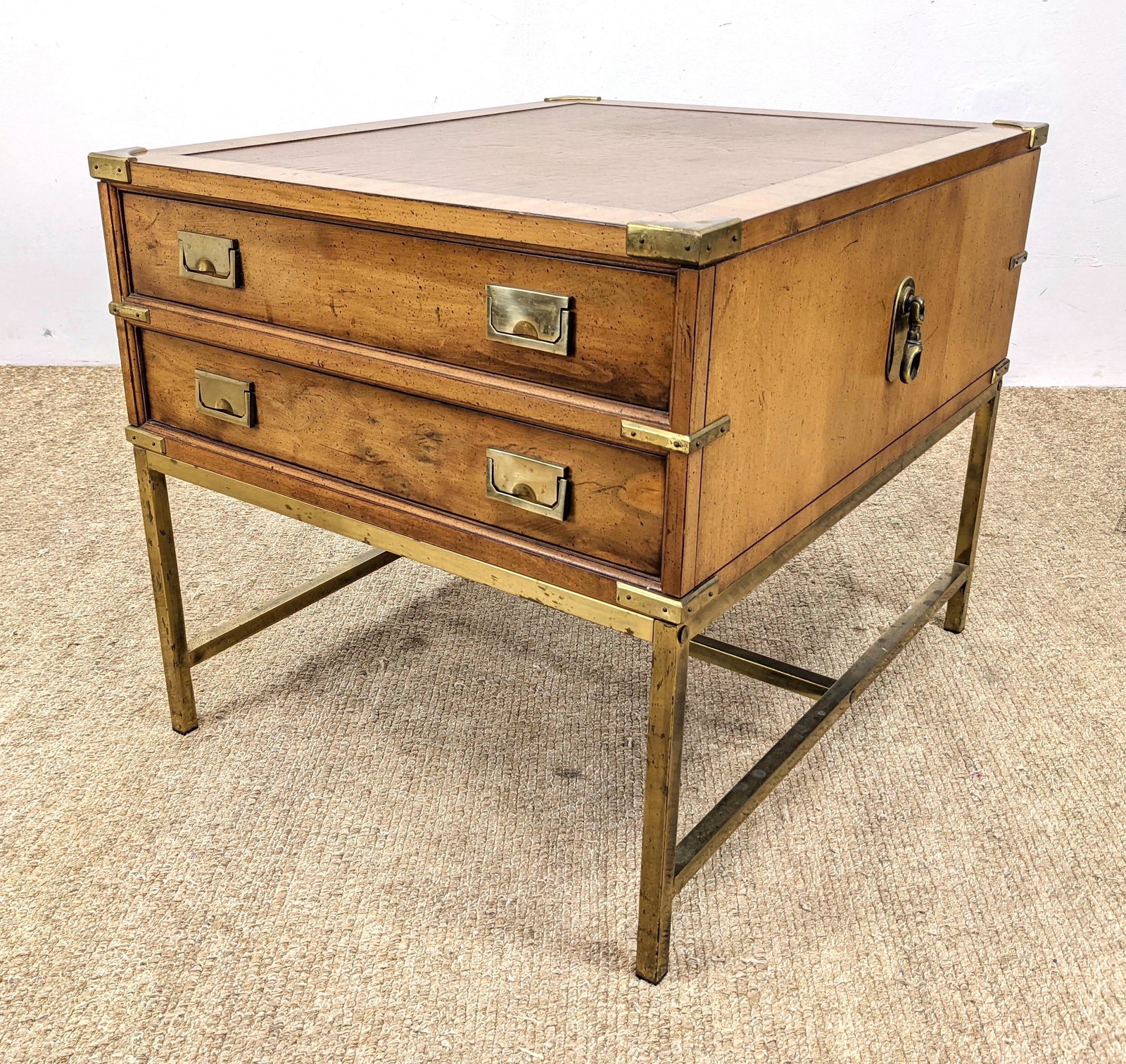 COLUMBIA Chest Cabinet on Stand. Campaign style. Two Dr (1 of 12)