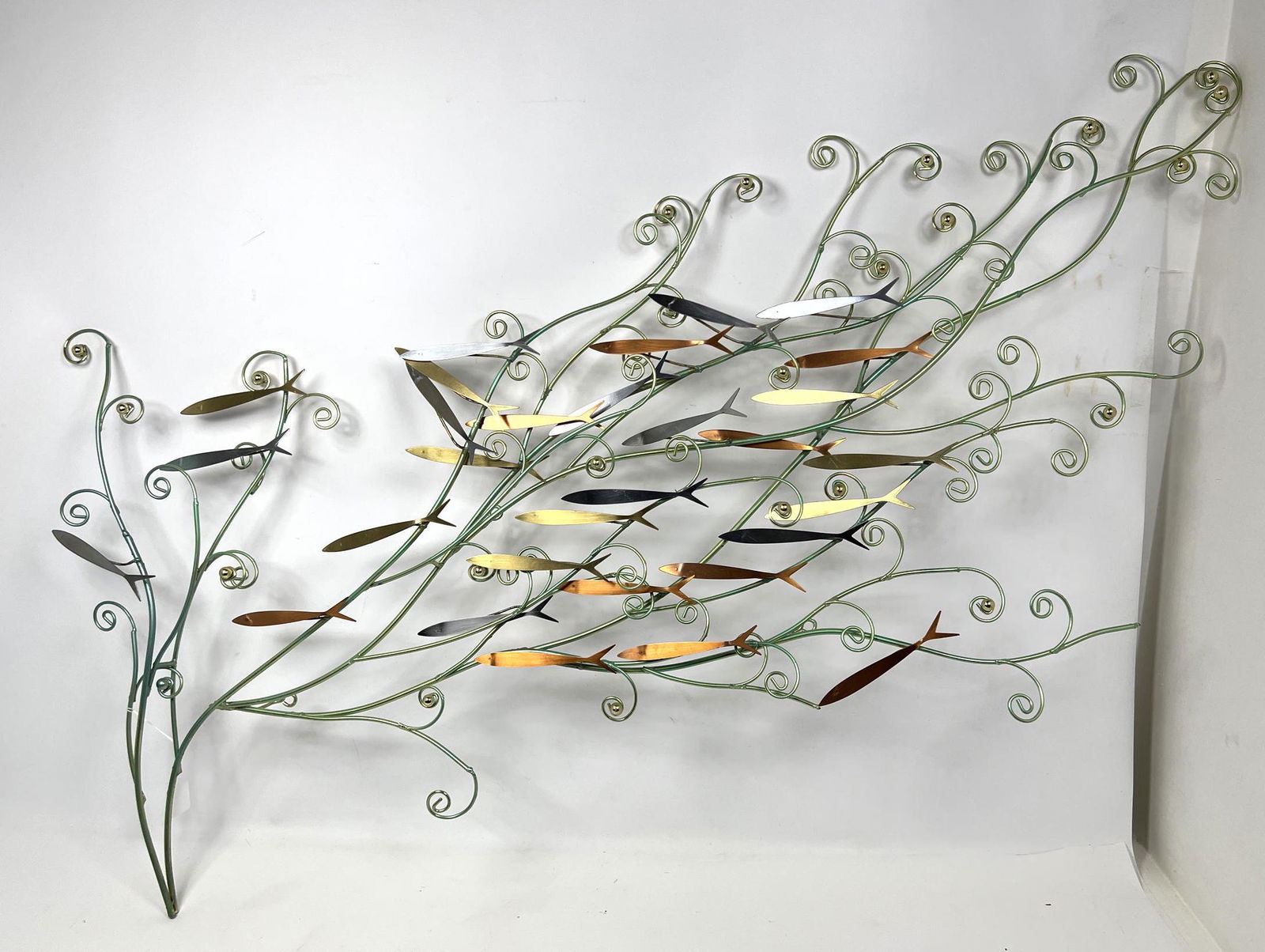 C JERE Style Wall Sculpture with Fish. (1 of 13)