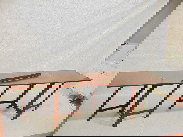 Bruno Mathsson Maria Dining Table. Drop sides an: Bruno Mathsson Maria Dining Table. Drop sides and center. Walnut. Unmarked. Dimensions: H: 28.25 inches: W: 110.25 inches: D: 36 inches Condition (General): Very Good Condition. Please contact us with