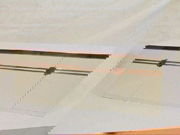 PIERRE CARDIN Credenza Buffet Low Dresser. White: PIERRE CARDIN Credenza Buffet Low Dresser. White Lacquer with Chrome Accents. Six drawers behind Four Doors Exterior. Multiple uses for this piece: bedroom, dining, living room. Office, etc. Marked. D