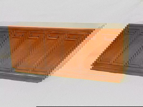 American Modern Walnut Sideboard Credenza by KROE: American Modern Walnut Sideboard Credenza by KROEHLER. Dimensions: H: 30 inches: W: 72 inches: D: 18 inches Condition (General): Very Good Condition. Surface dings. Please contact us with specific que