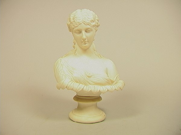 PARIAN BISQUE Porcelain Bust. Classical Lady. Unm: PARIAN BISQUE Porcelain Bust. Classical Lady. Unmarked-- Dimensions: H: 9.5 inches: W: 6 inches: D: 4.5 inches --- Condition (General): Very Good Condition. Please contact us with specific questions a