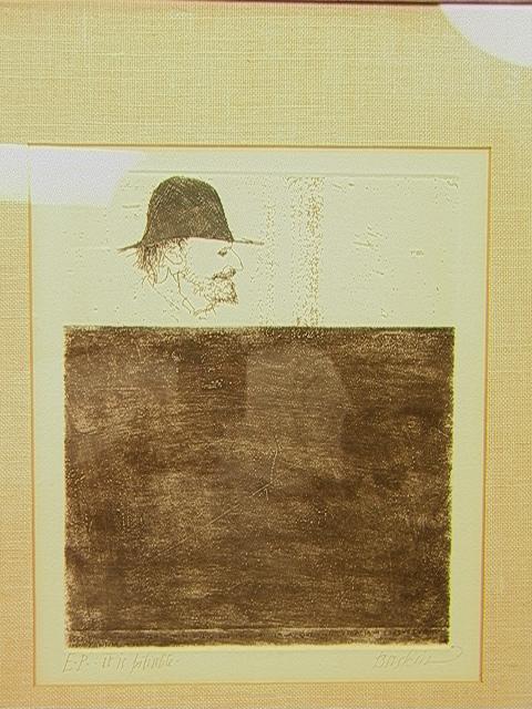 Leonard Baskin Etching Print. Pencil signed E.P.: Leonard Baskin Etching Print. Pencil signed E.P. it is pitiable Baskin.From the estate of:Earl A.T. Wilkie -(sculptor/painter/writer)- a Philadelphia born artist. His life and legacy spanned from Marc