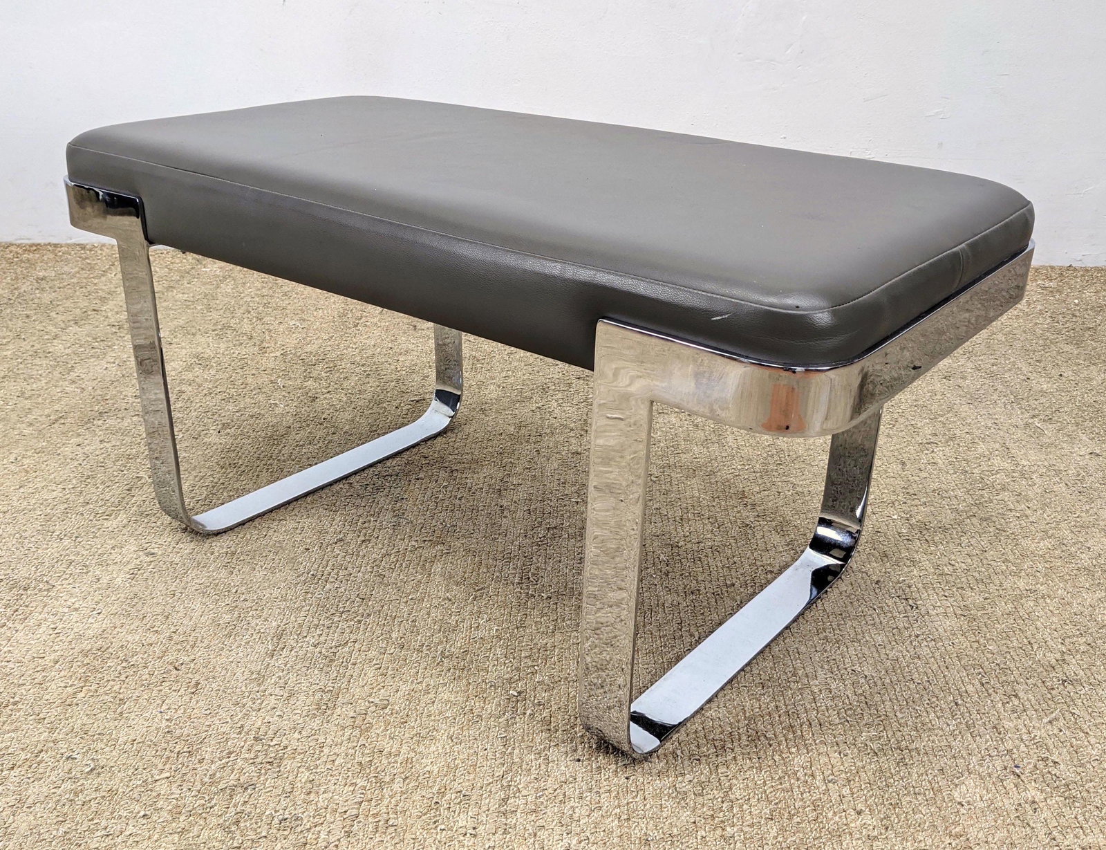 TRI MARK TULIP Chromed Steel Frame Bench Seat. Modernis (1 of 7)