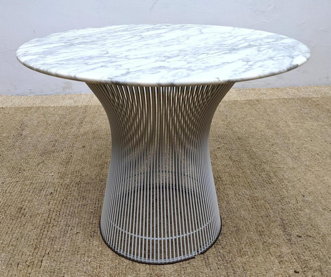 Marble Top WARREN PLATNER Side Table. Chromed steel bas (1 of 8)