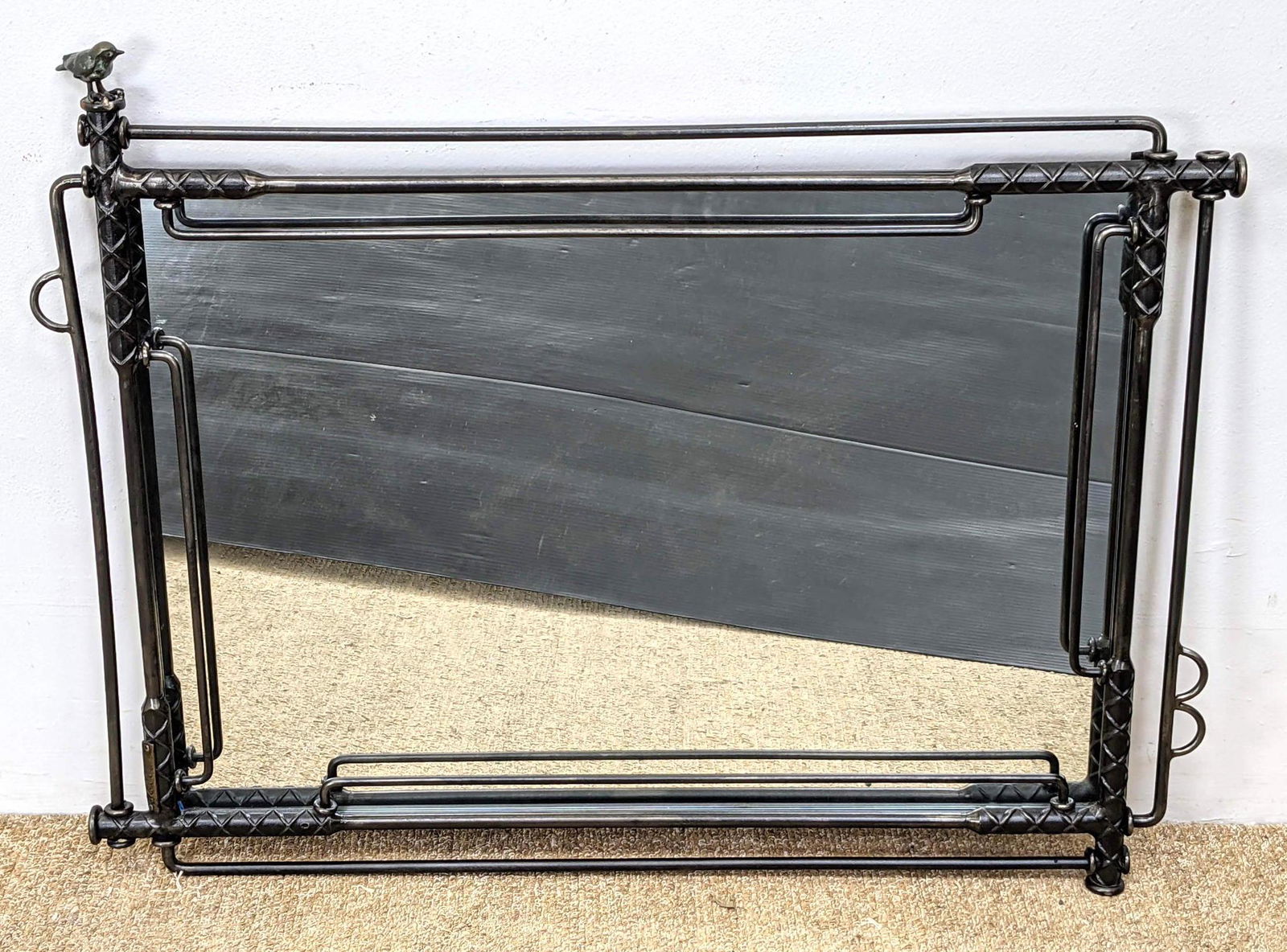 Signed ILANA GOOR Bronze and Iron Bird Industrial Mirro (1 of 11)