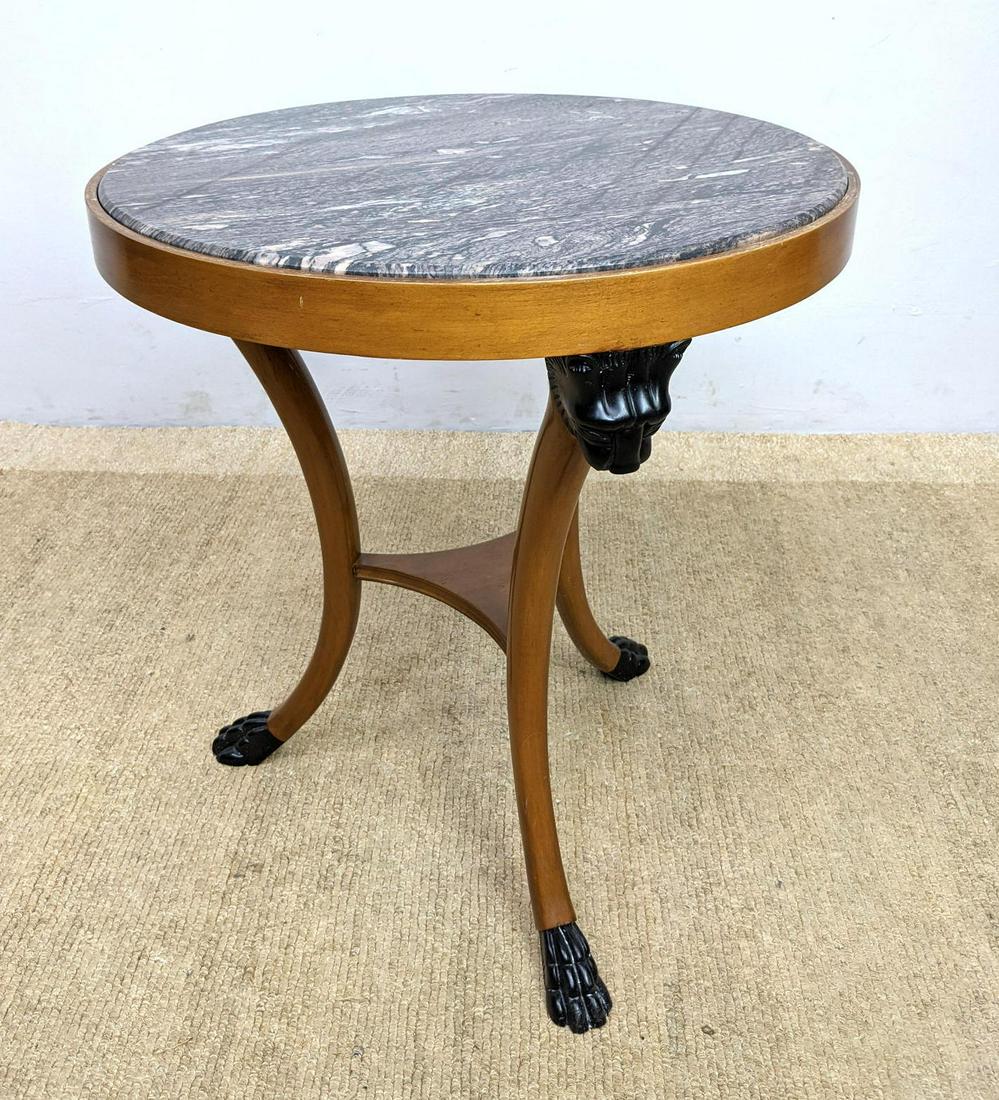 MAITLAND SMITH Marble Top Side Table Gueridon. Bowed Le (1 of 10)