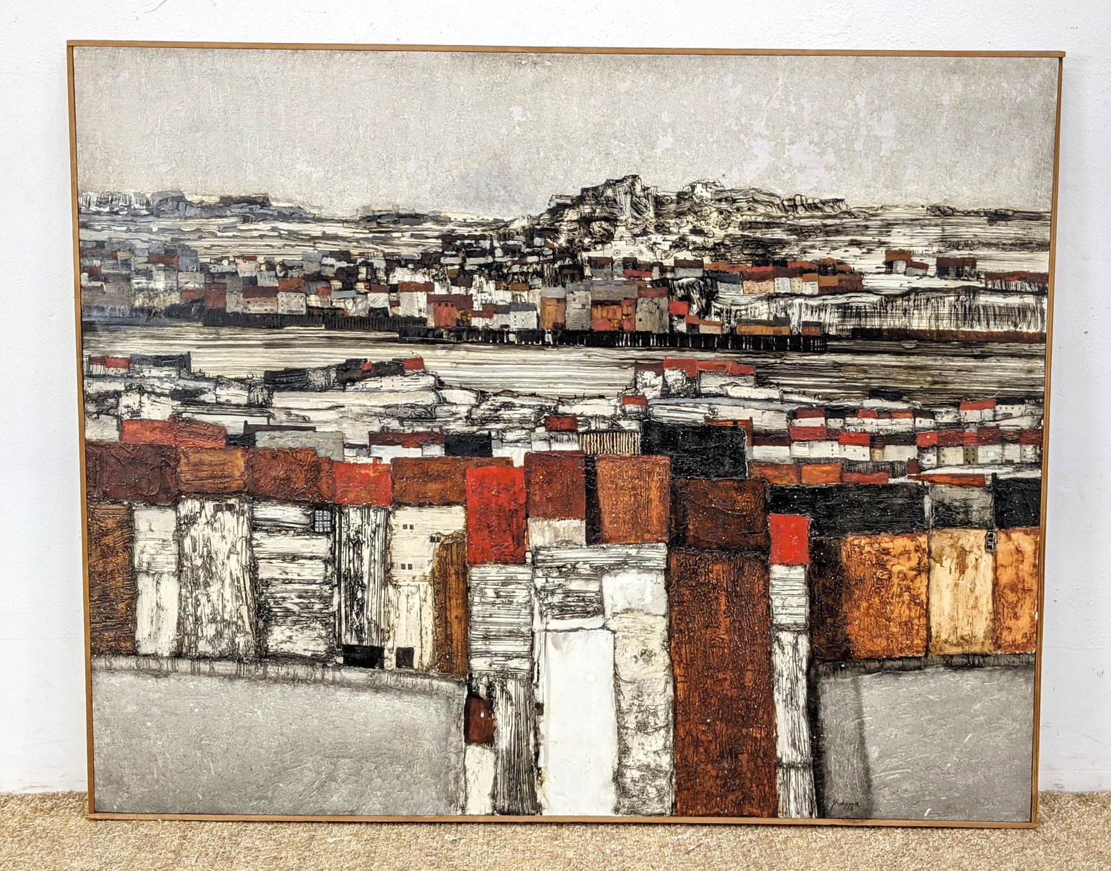 J RIDGEWELL 65 Painting on Panel. Abstract Landscape. (1 of 10)