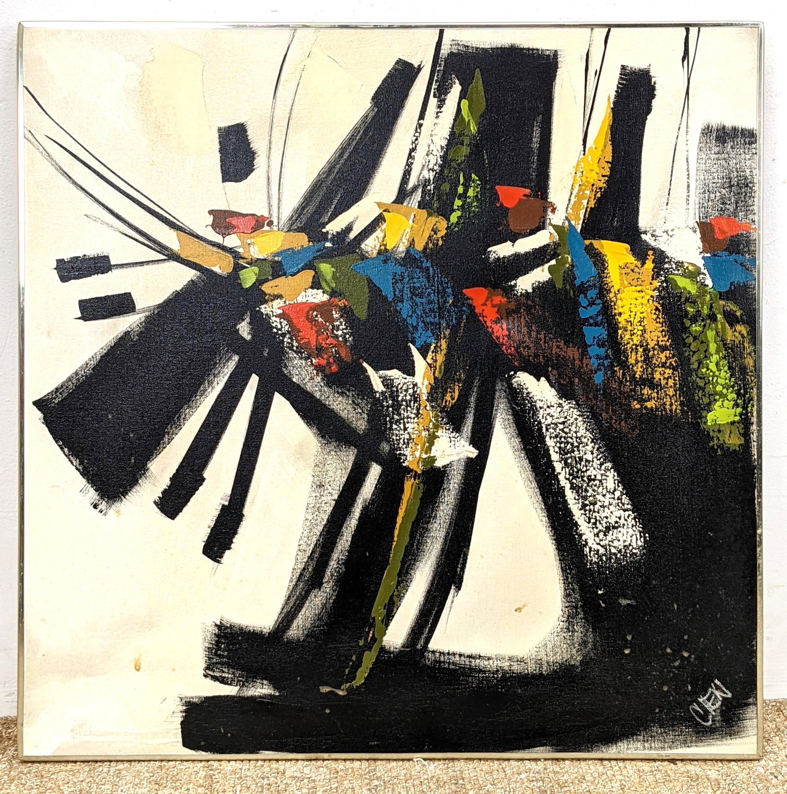 Signed CEN Abstract Modern Expressionist Painting. (1 of 12)