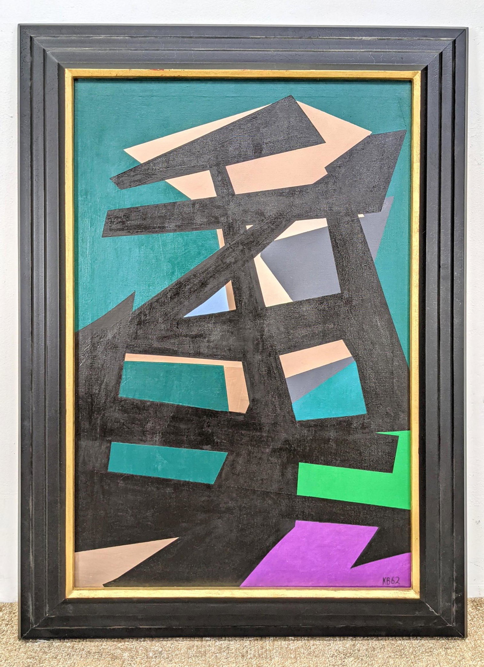 KB Modern Abstract Modern Painting on Canvas. Calligrap (1 of 9)