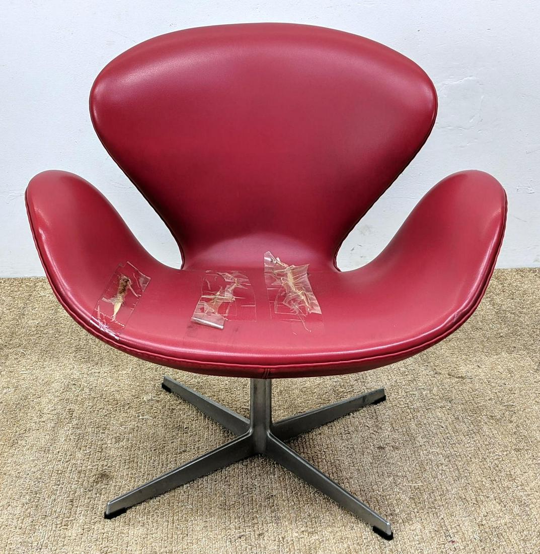 ARNE JACOBSEN for FRITZ HANSEN Swan Lounge Chair. Danis: ARNE JACOBSEN for FRITZ HANSEN Swan Lounge Chair. Danish Modern Design. Marked. -- Dimensions: H: 30 inches: W: 30 inches: D: 27 inches ---