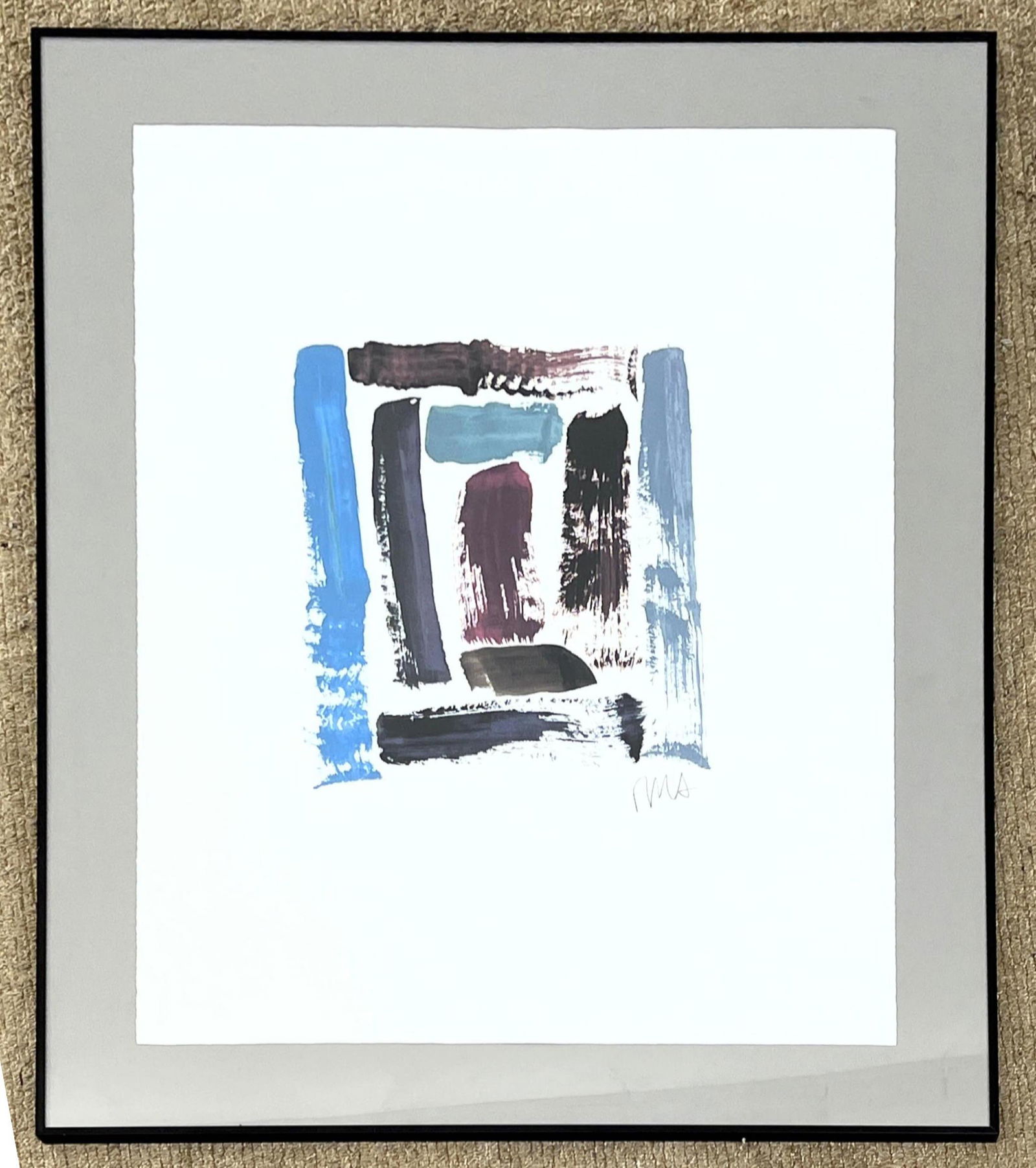 Signed Russ Armstrong RMA Modernist Abstract Painting. (1 of 5)