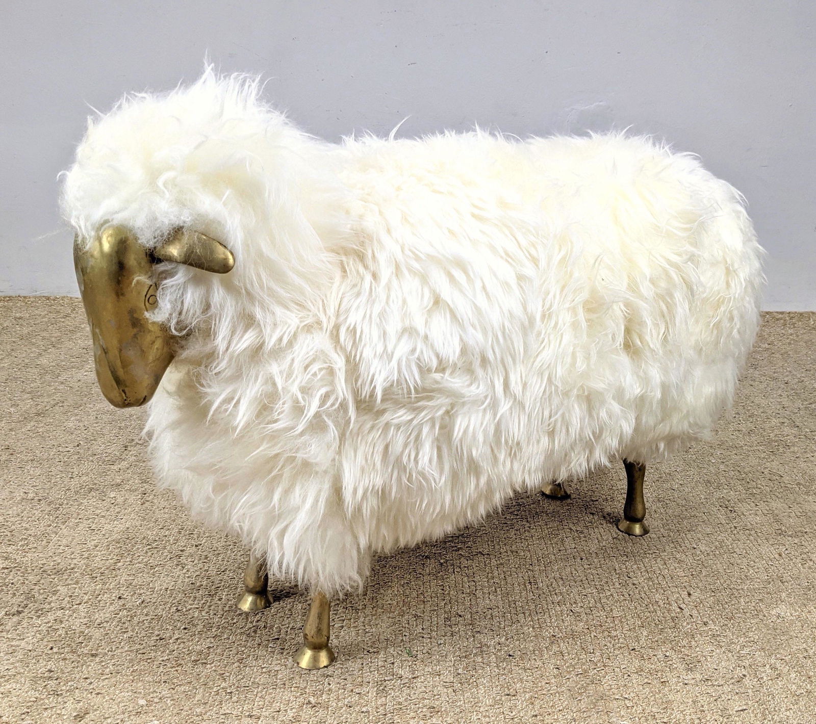 Francois-Xavier Lalanne Style Sheep Sculpture.  Fur wit (1 of 7)