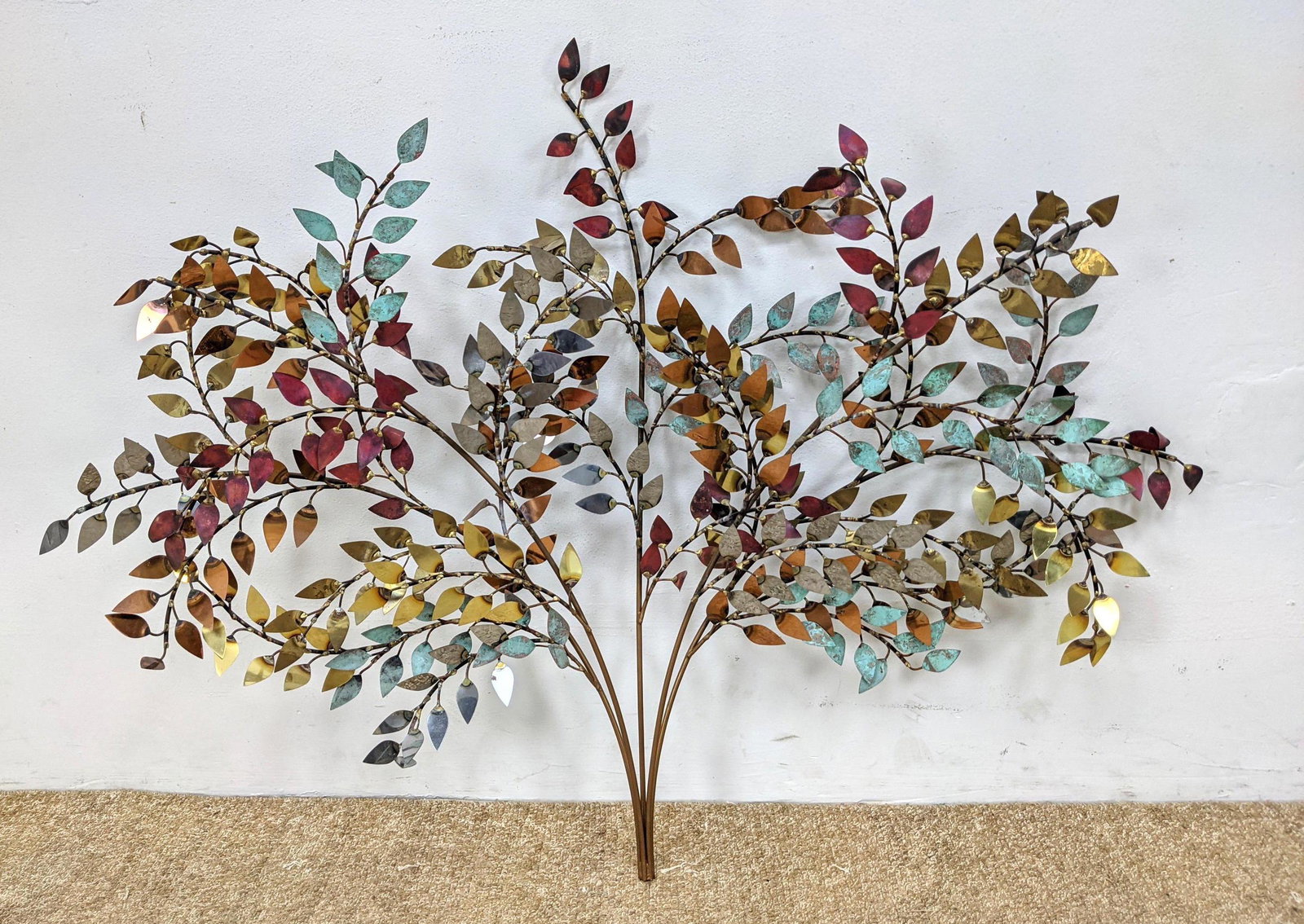 C Jere style tree wall sculpture. Unsigned (1 of 9)