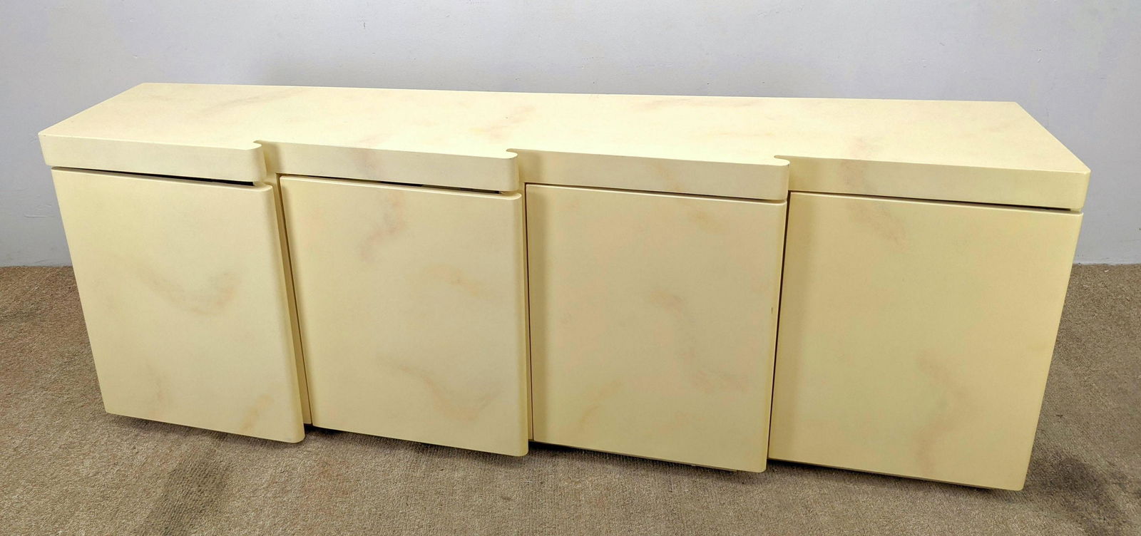 Modernist Lacquered Credenza Sideboard. Stepped ZigZag (1 of 13)