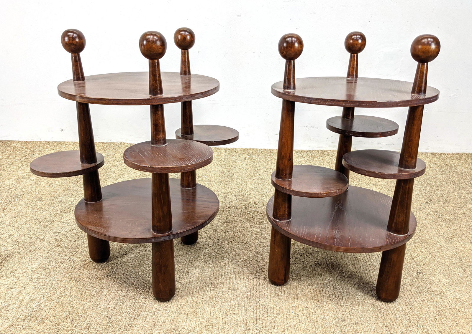 Pair Jean Royere Style Side Tables.  Multi Levels with (1 of 8)