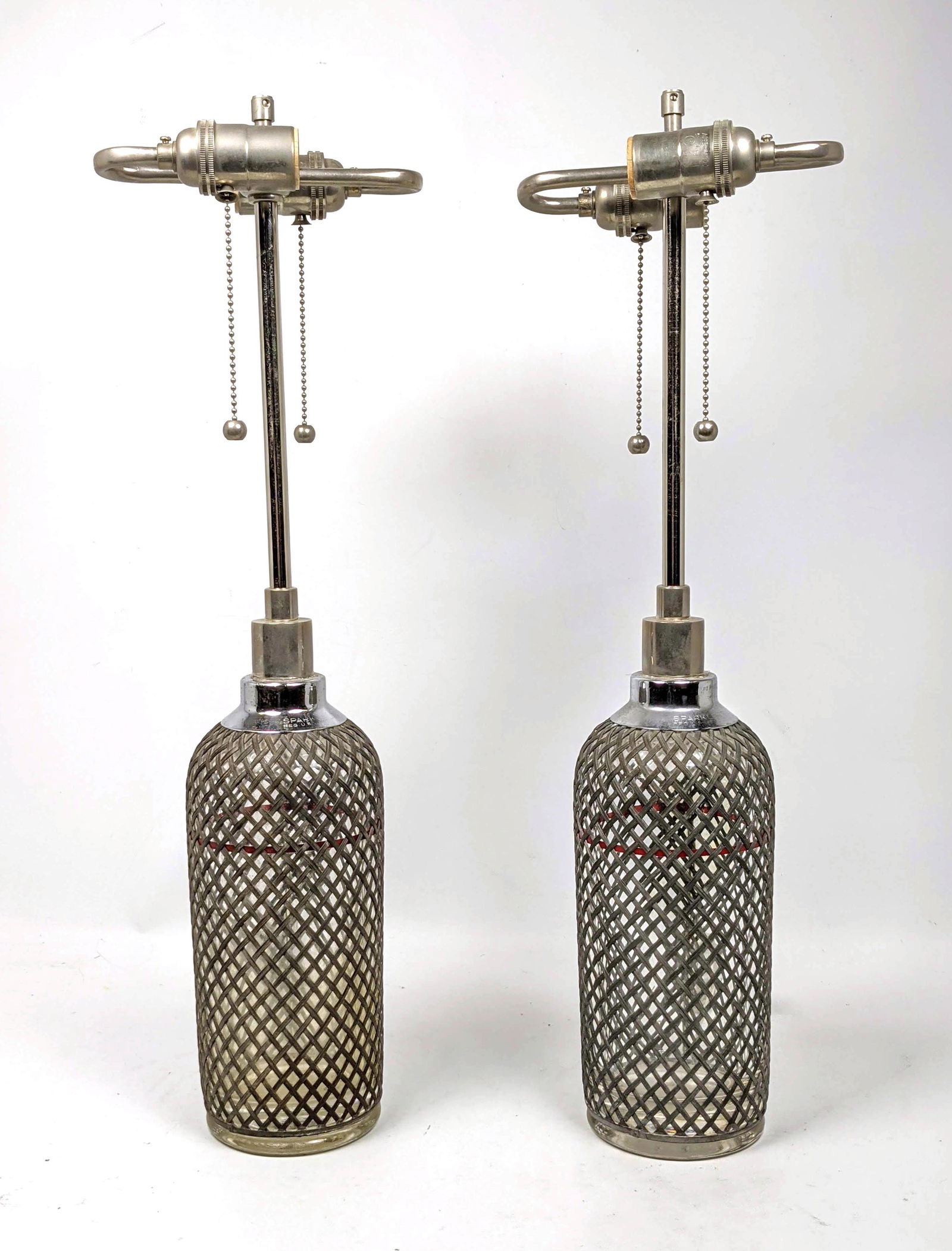 Pair Converted Seltzer Bottle Table Lamps. (1 of 12)