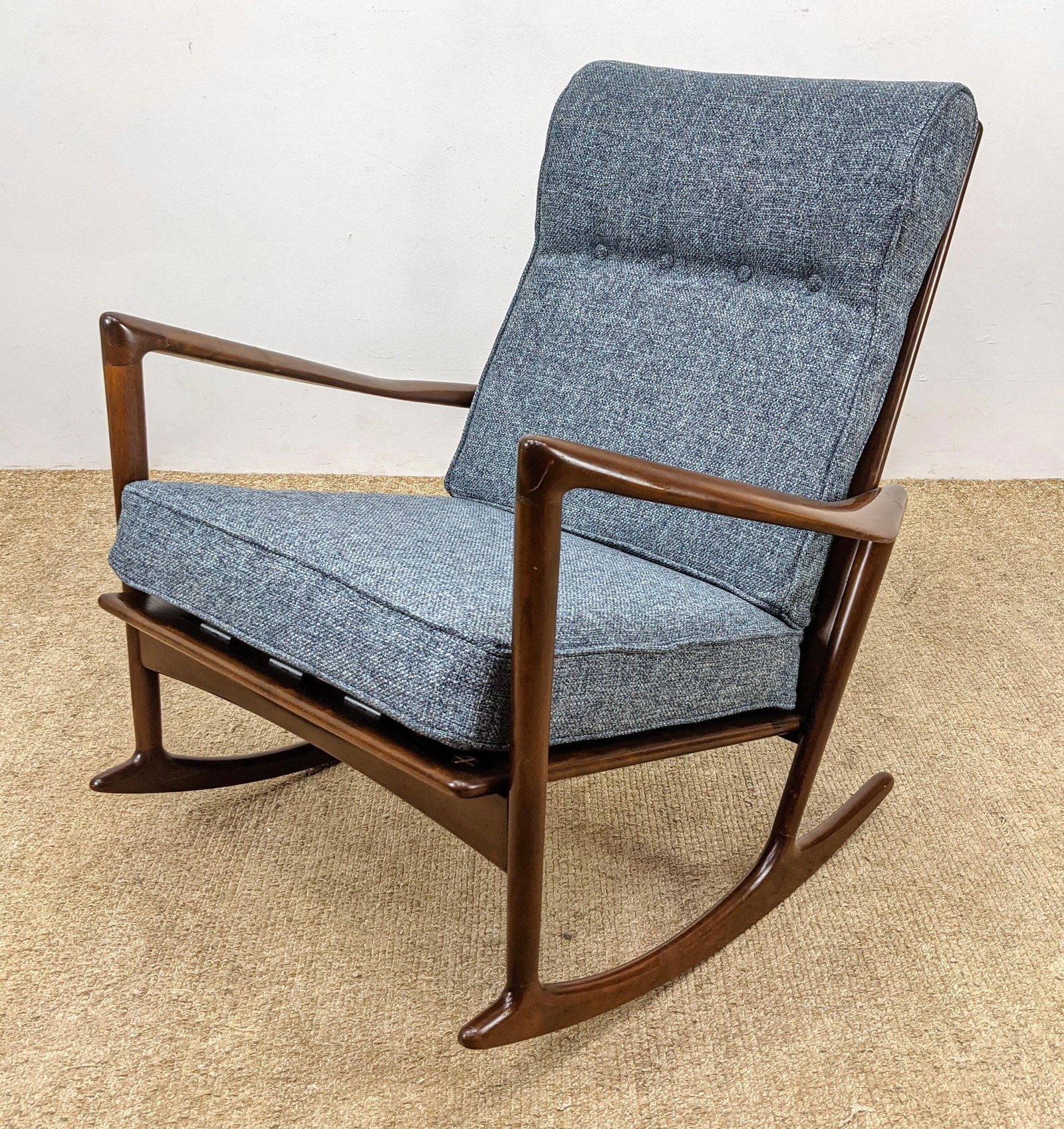 Ib Kofod Larsen Tall back Rocking Chair. SELIG Danish M (1 of 12)