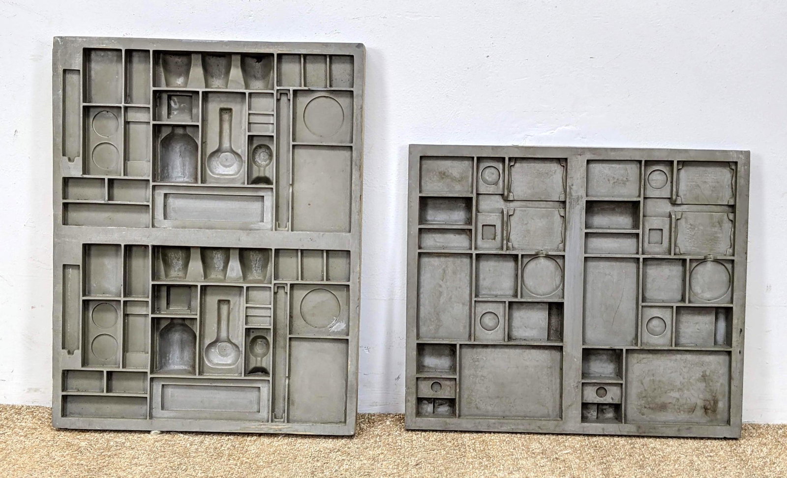 2pcs Heavy Solid Panel Sculpture Molds. (1 of 10)