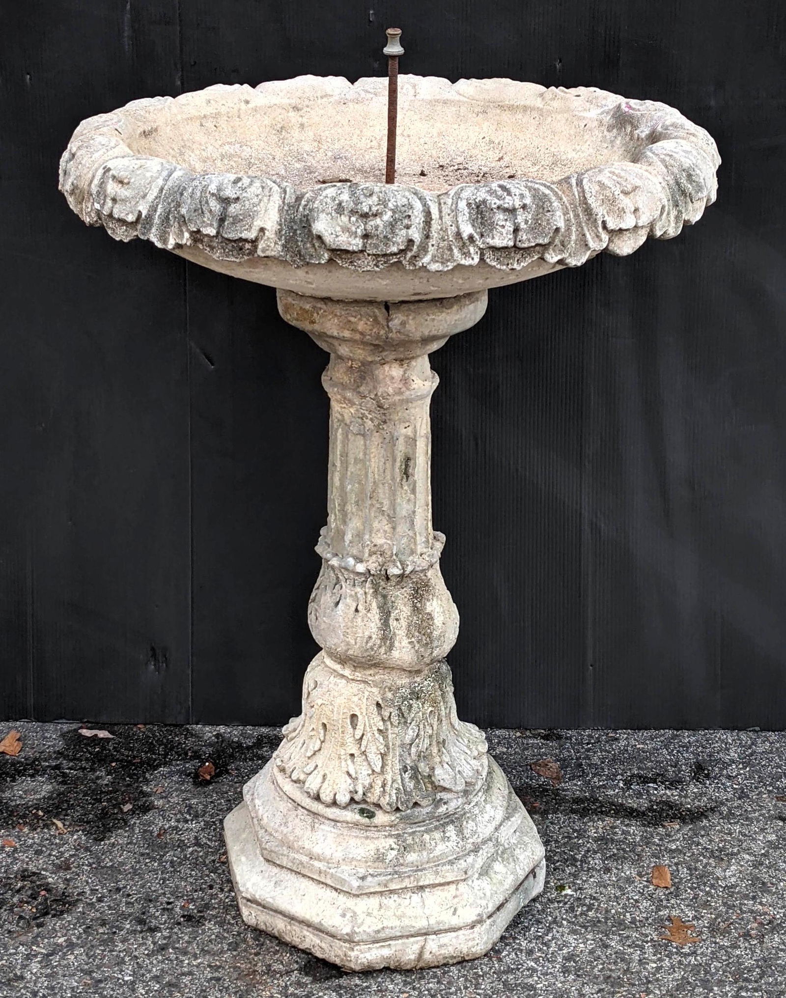 2 art Cast Stone Bird Bath Fountain Base. (1 of 10)