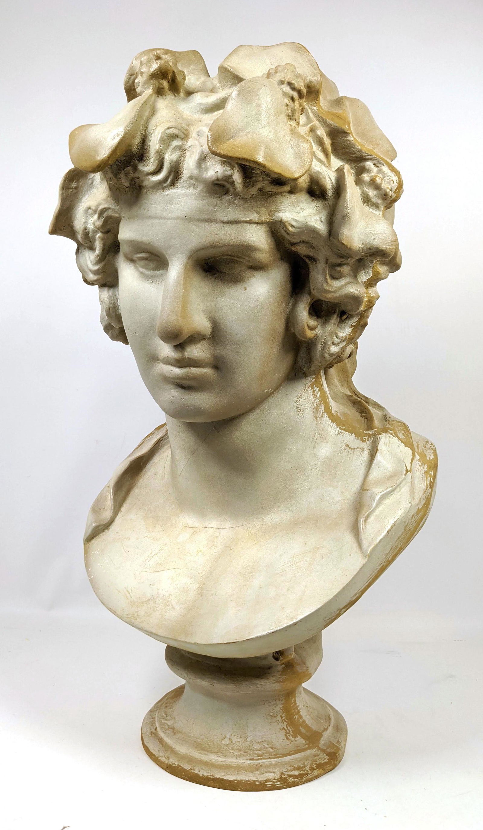 Hollow Cast Resin Classical Form Bust. (1 of 10)