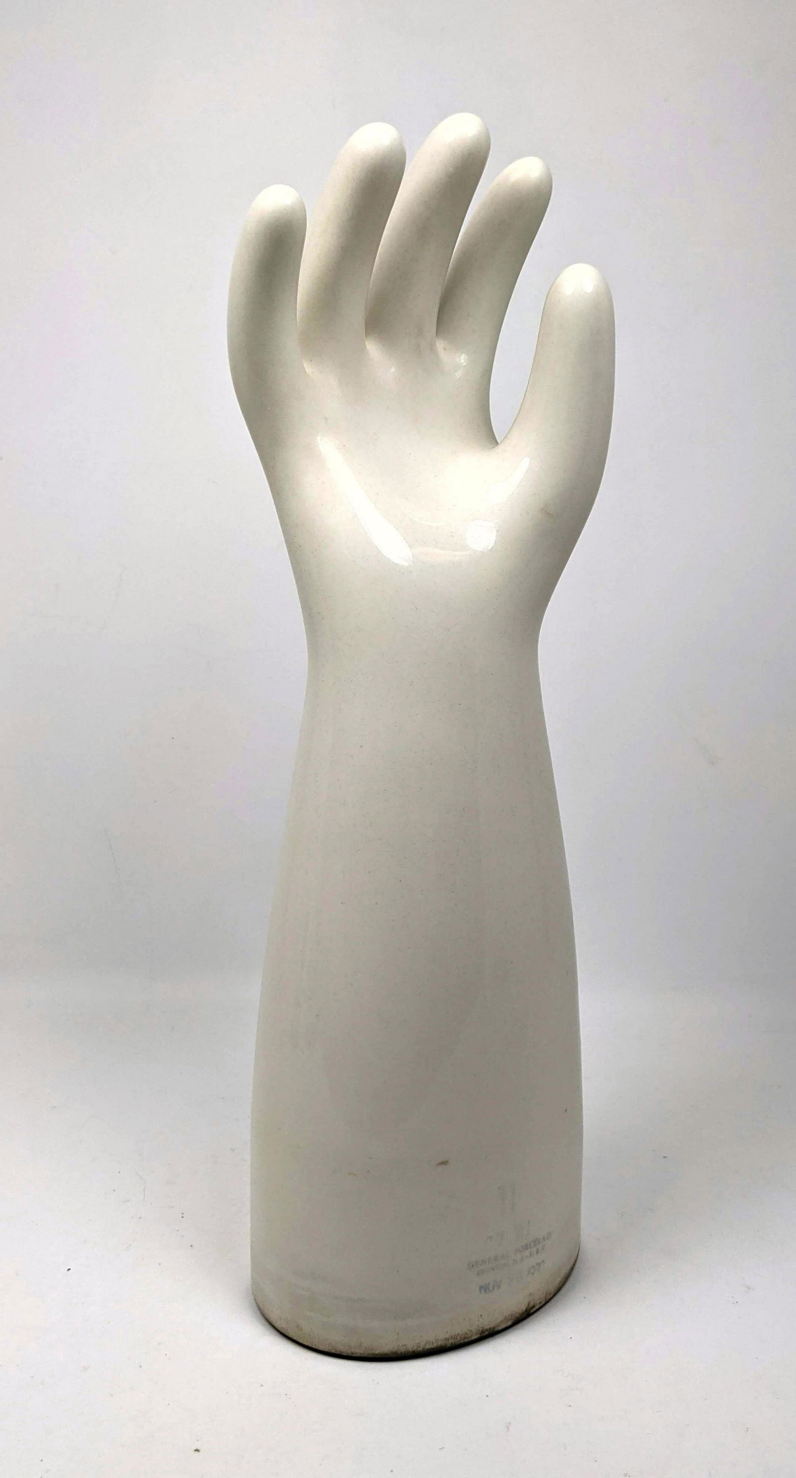 Large Glazed Hand Rubber Glove Mold. General Porcelain. (1 of 8)