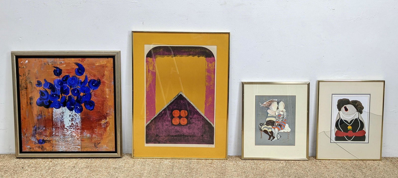 4 pc Modern Art Prints. Buzkij, Bolanger, Rojo, Kichar. (1 of 19)