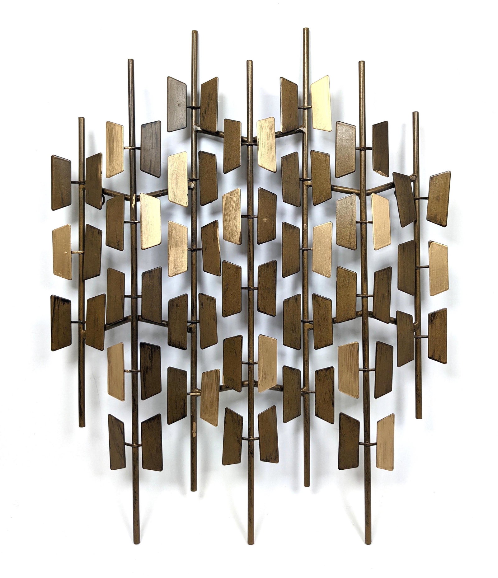 Modernist Metal Wall Sculpture.: Modernist Metal Wall Sculpture. -- Dimensions: H: 20.5 inches: W: 16 inches: D: 1.5 inches ---