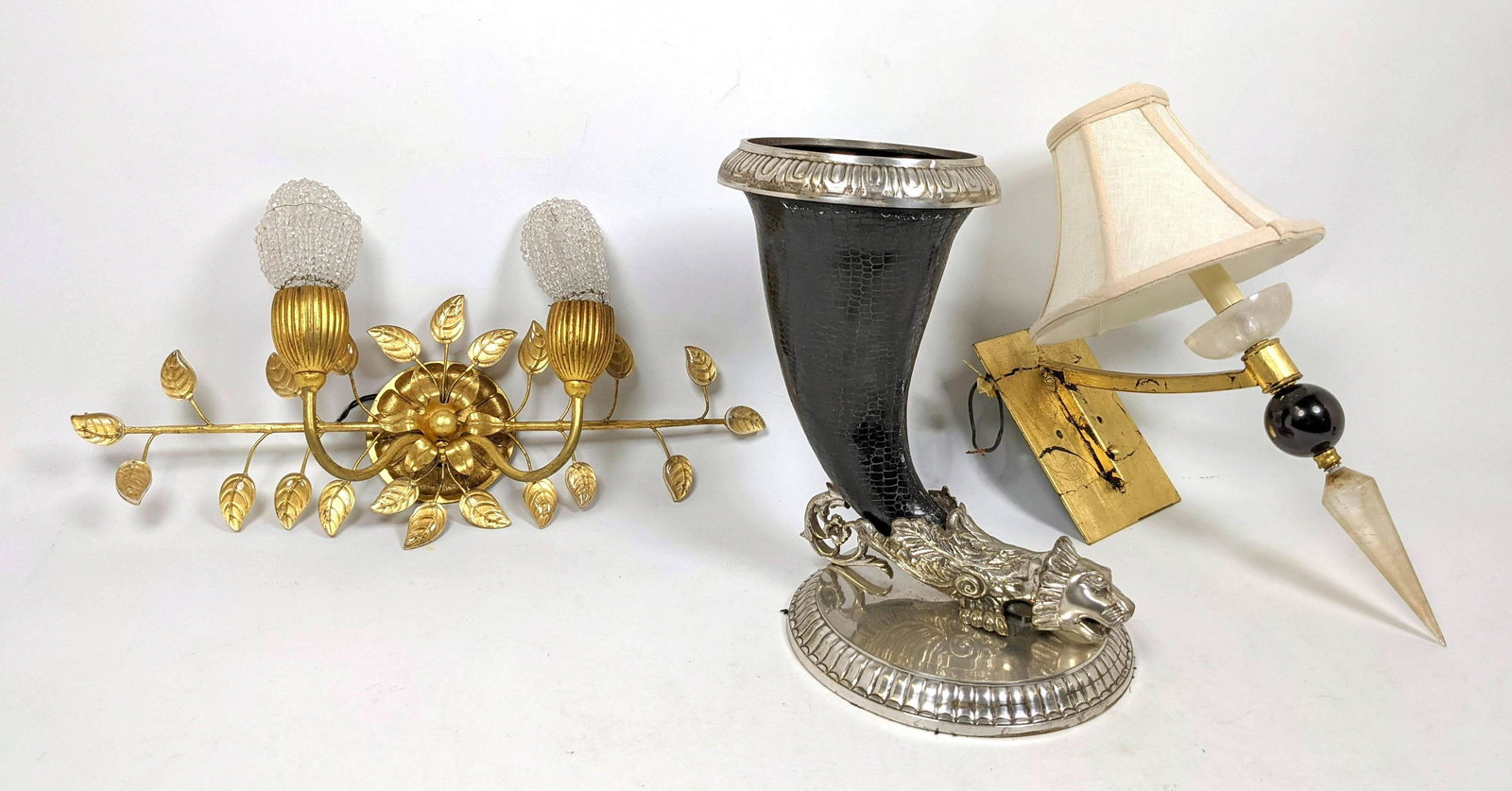 3pc Modern Design Shelf Lot. Metal Wall Sconce with two (1 of 20)