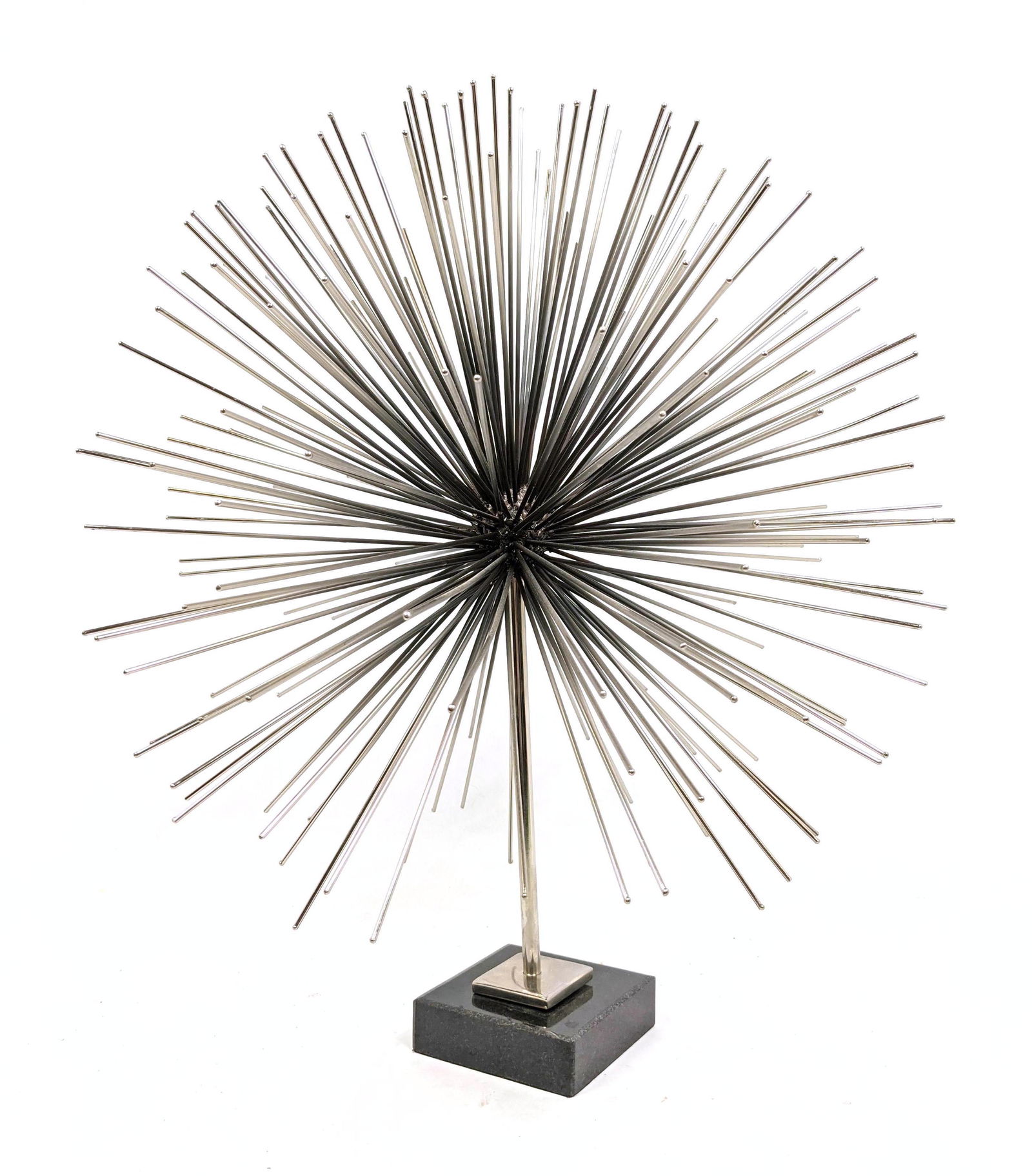 Contemporary Metal Star Burst Sphere Sculpture. Dark Gr (1 of 9)