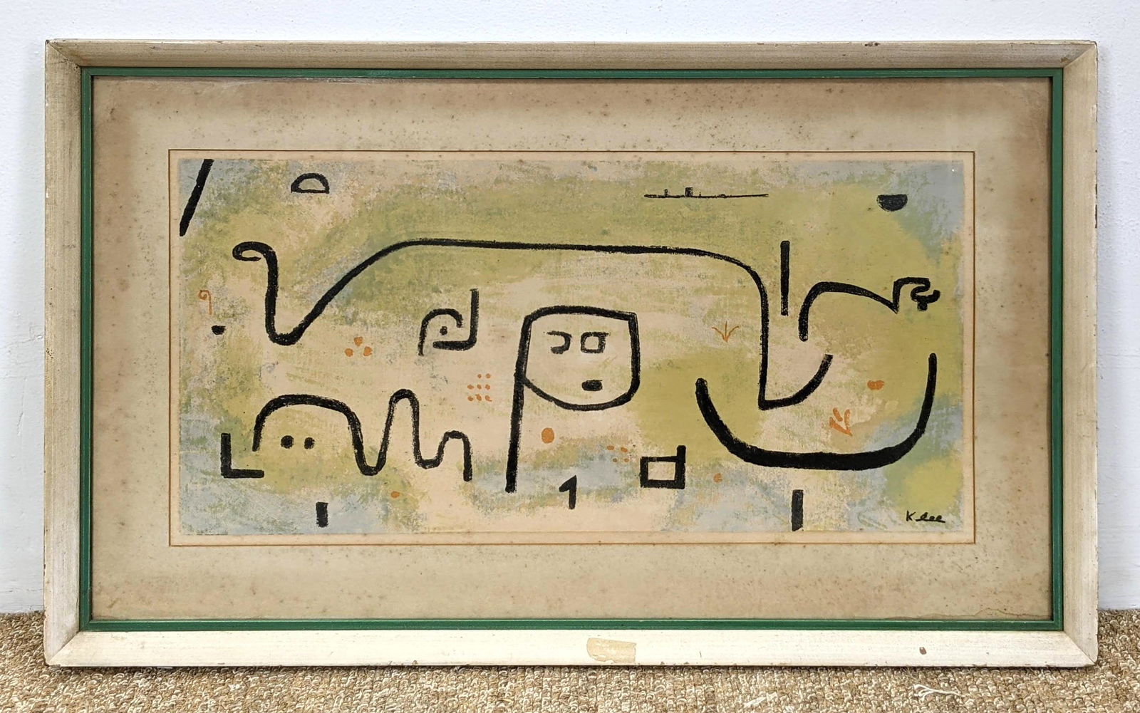 Paul Klee Lithograph. Linear figural image. No original (1 of 12)