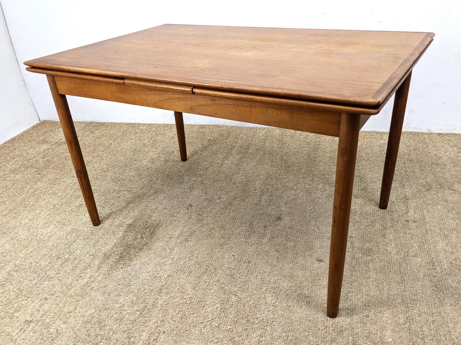 Danish Modern Teak Refractory Dining Table. Banded top. (1 of 13)